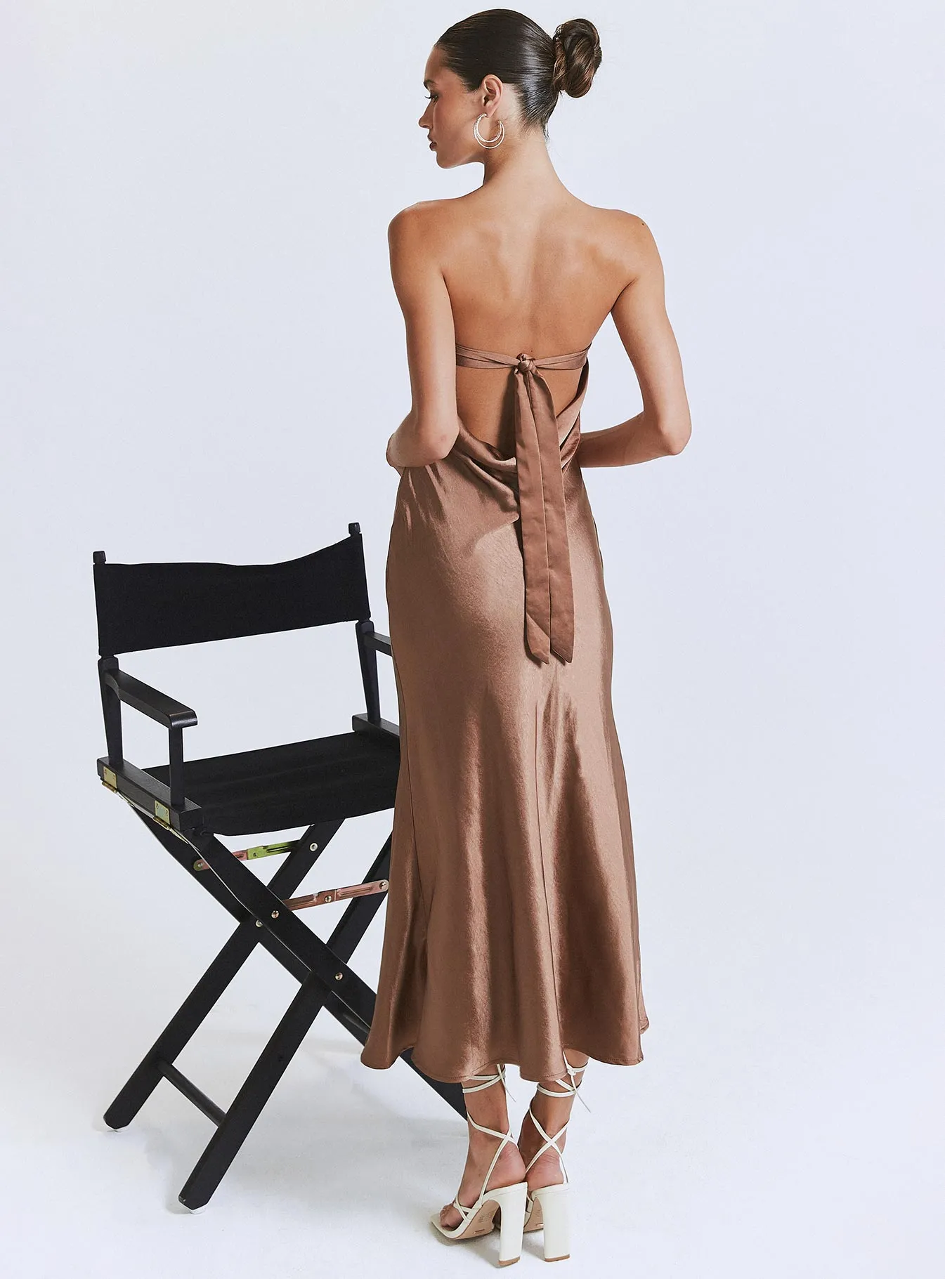 This maxi dress offers an effortlessly chic look with a relaxed fit and elegant style Haley Maxi Dress Brown