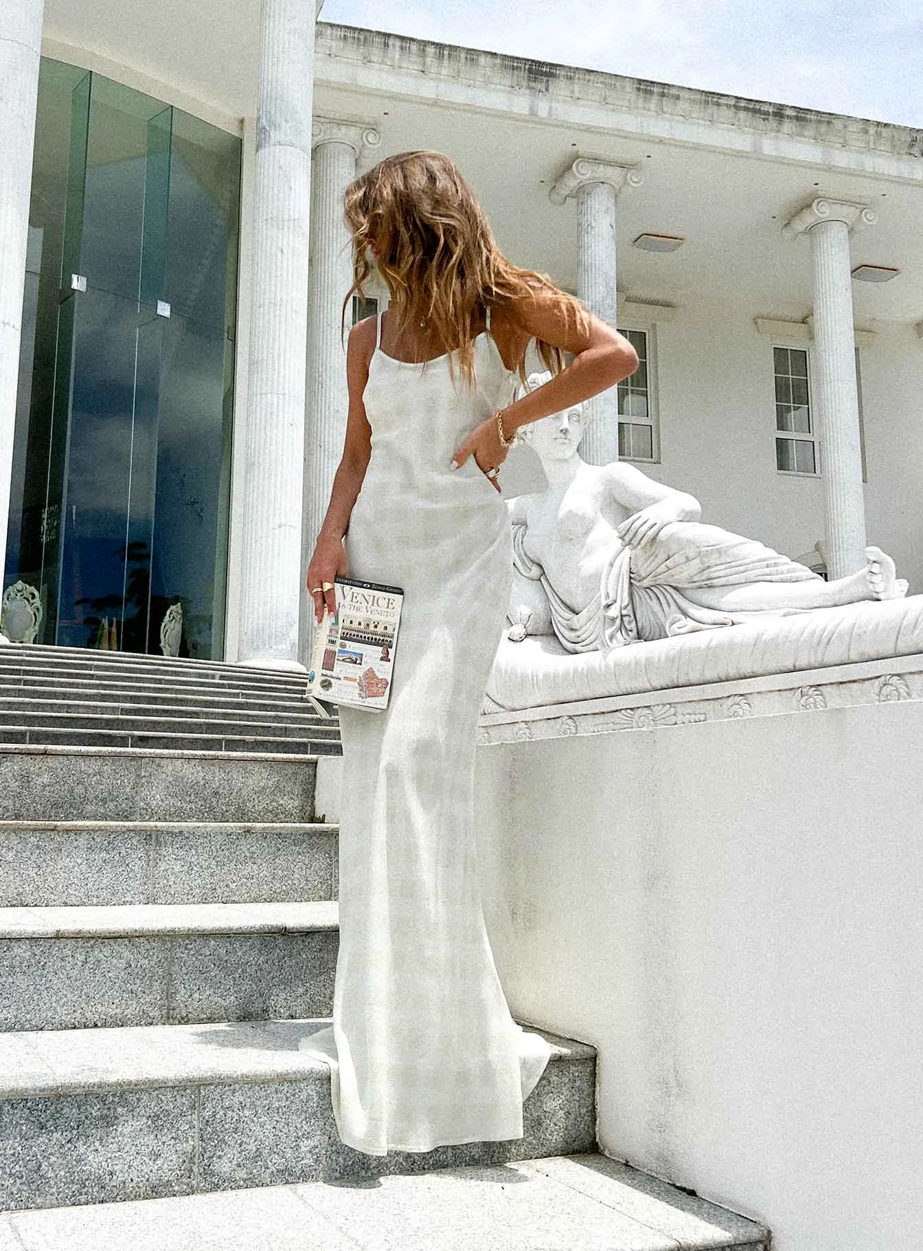 Boho chic Karamu Maxi Dress Cream