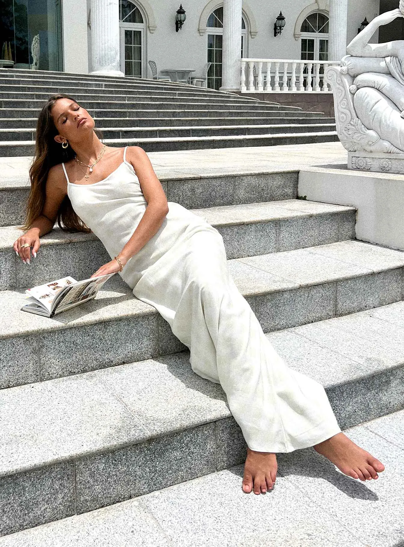 Night Glow Karamu Maxi Dress Cream