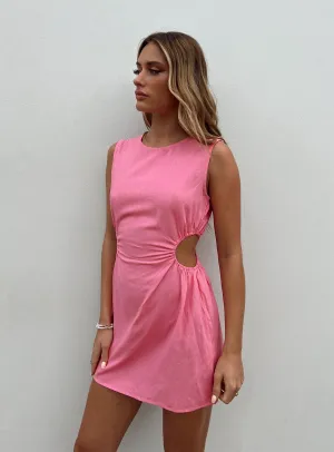 Mayzie Mini Dress Pink Scene Mode Boho Style