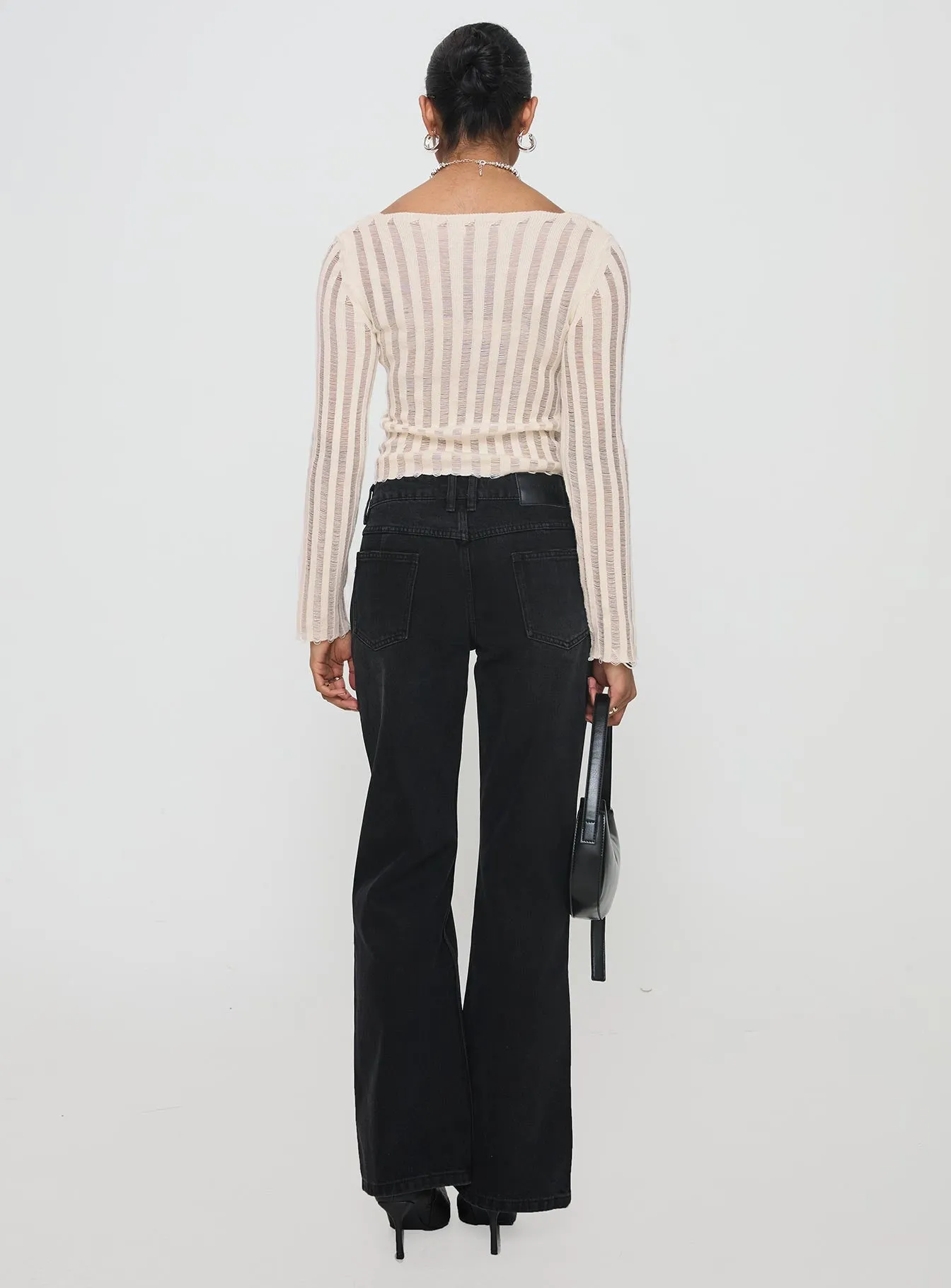 Adjustable Waistband Inverness Jeans Washed Black