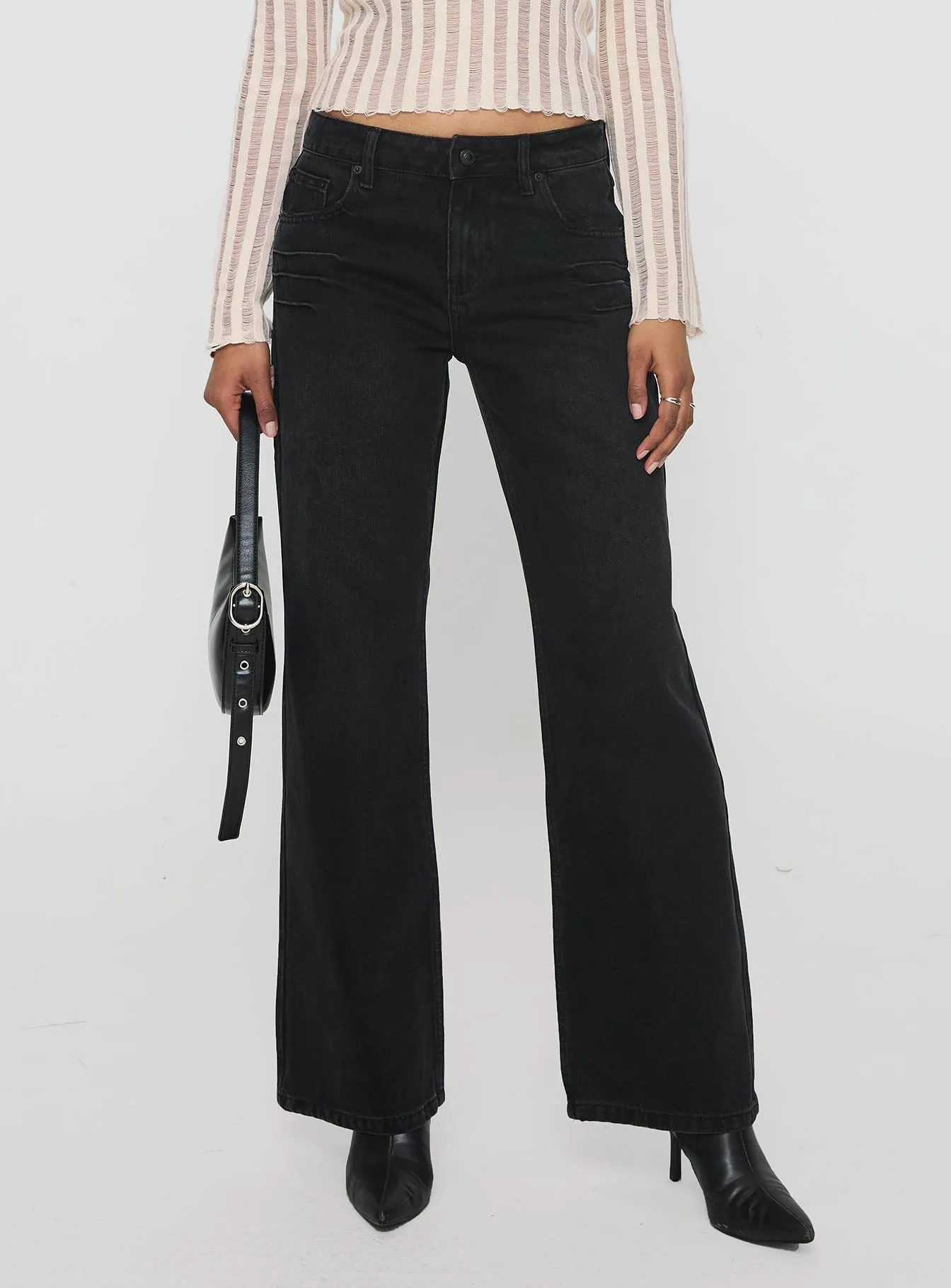 Essential Style High Rise Inverness Jeans Washed Black