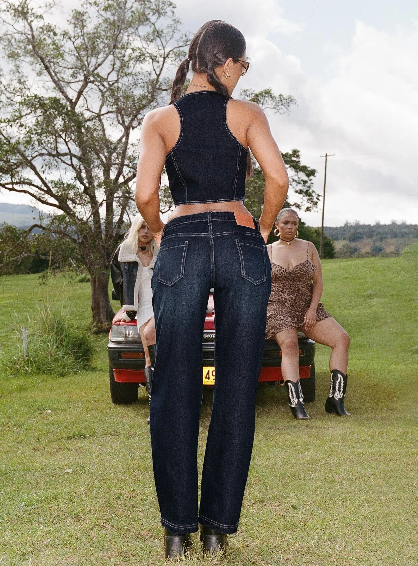 Casual Spring Mood Classic Wear Heavyweight Denim Willson Mid Rise Jeans Dark Wash Denim