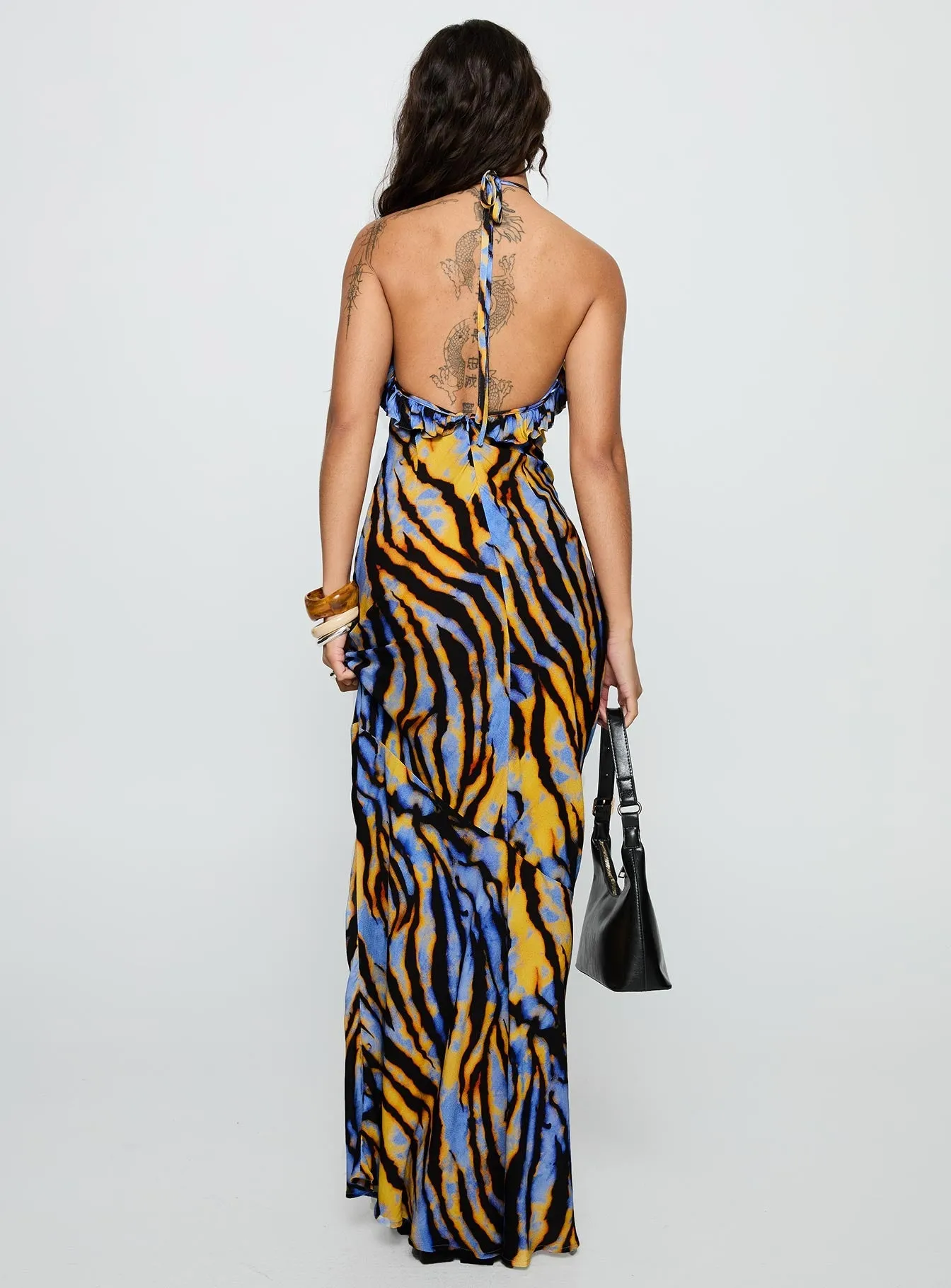 Virginia Beach Backless Maxi Dress Blue Zebra Suede Glow This dress is designed to keep you comfortable while maintaining a stylish and polished appearance