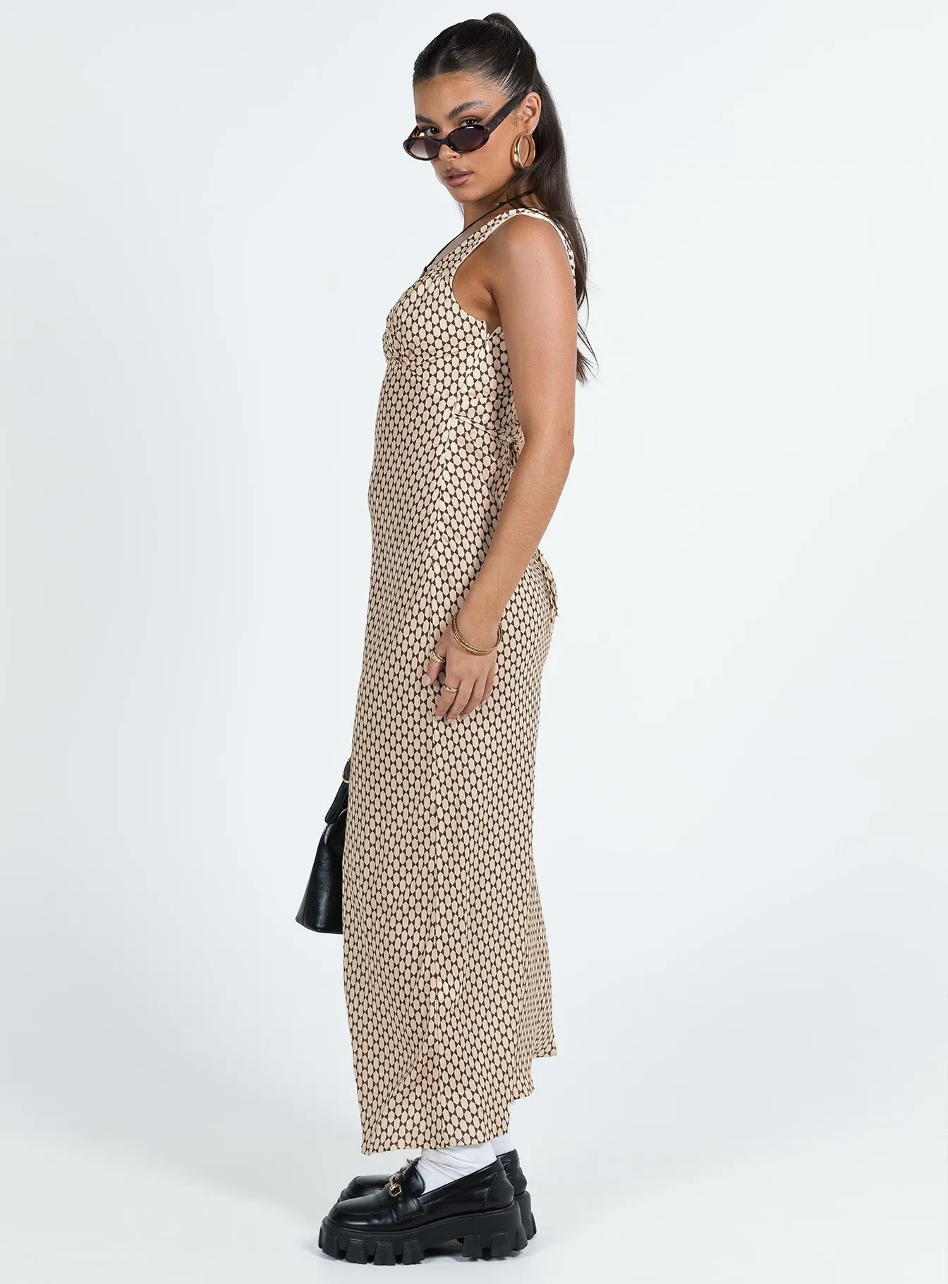 Park Date Quartz Shine Maysa Geo Maxi Dress Beige