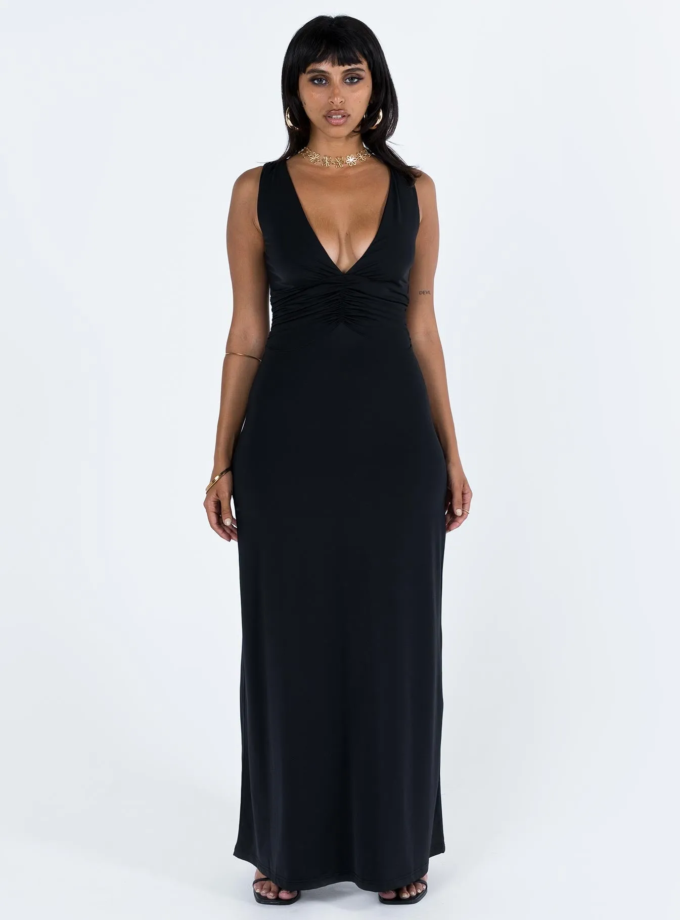 Ellia Maxi Dress Black Designed for versatility this maxi dress works for both formal and casual settings