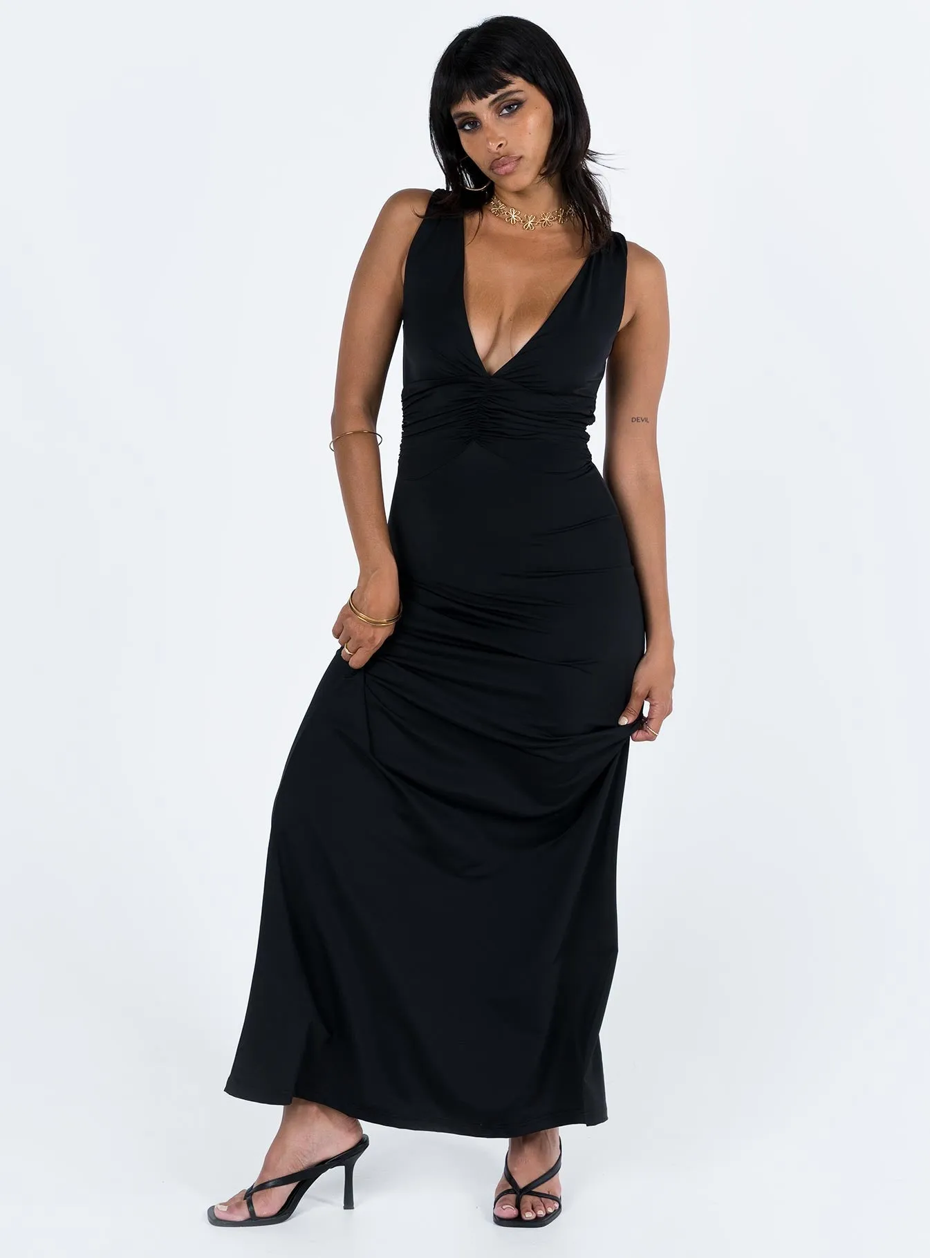 Ellia Maxi Dress Black Queen Vibe