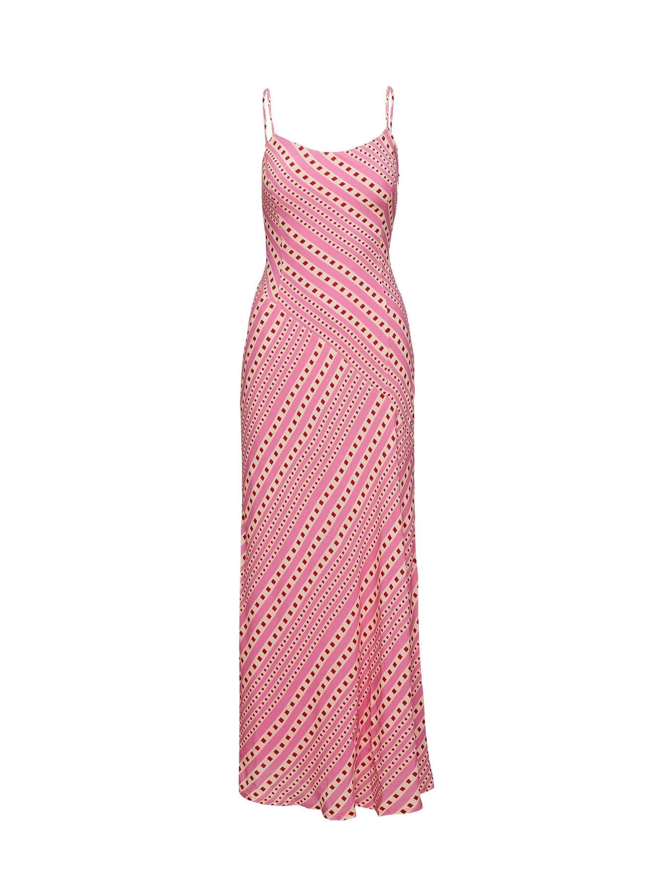 Layer Ready Park Date Tarianne Bias Maxi Dress Pink