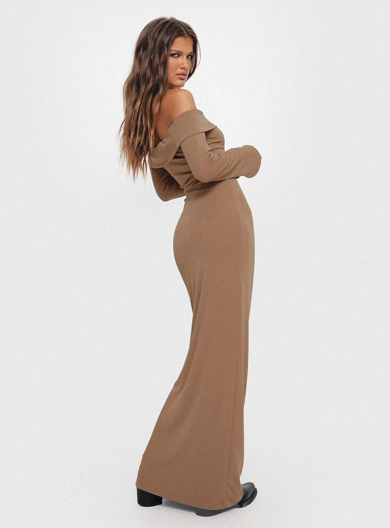 Maida Maxi Dress Light Brown Fall Path Sea Breeze