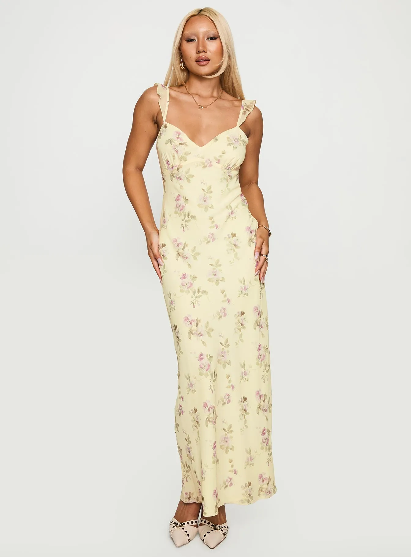 Dune Glow Comfortable event wear Xaverie Maxi Dress Floral