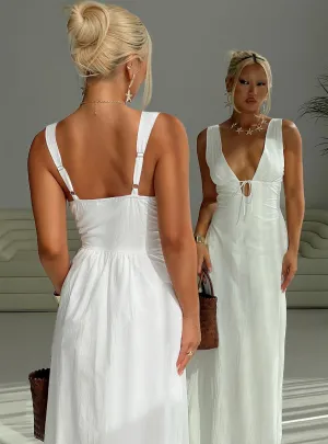 Neon Pop Golden Dune Cullman Maxi Dress White