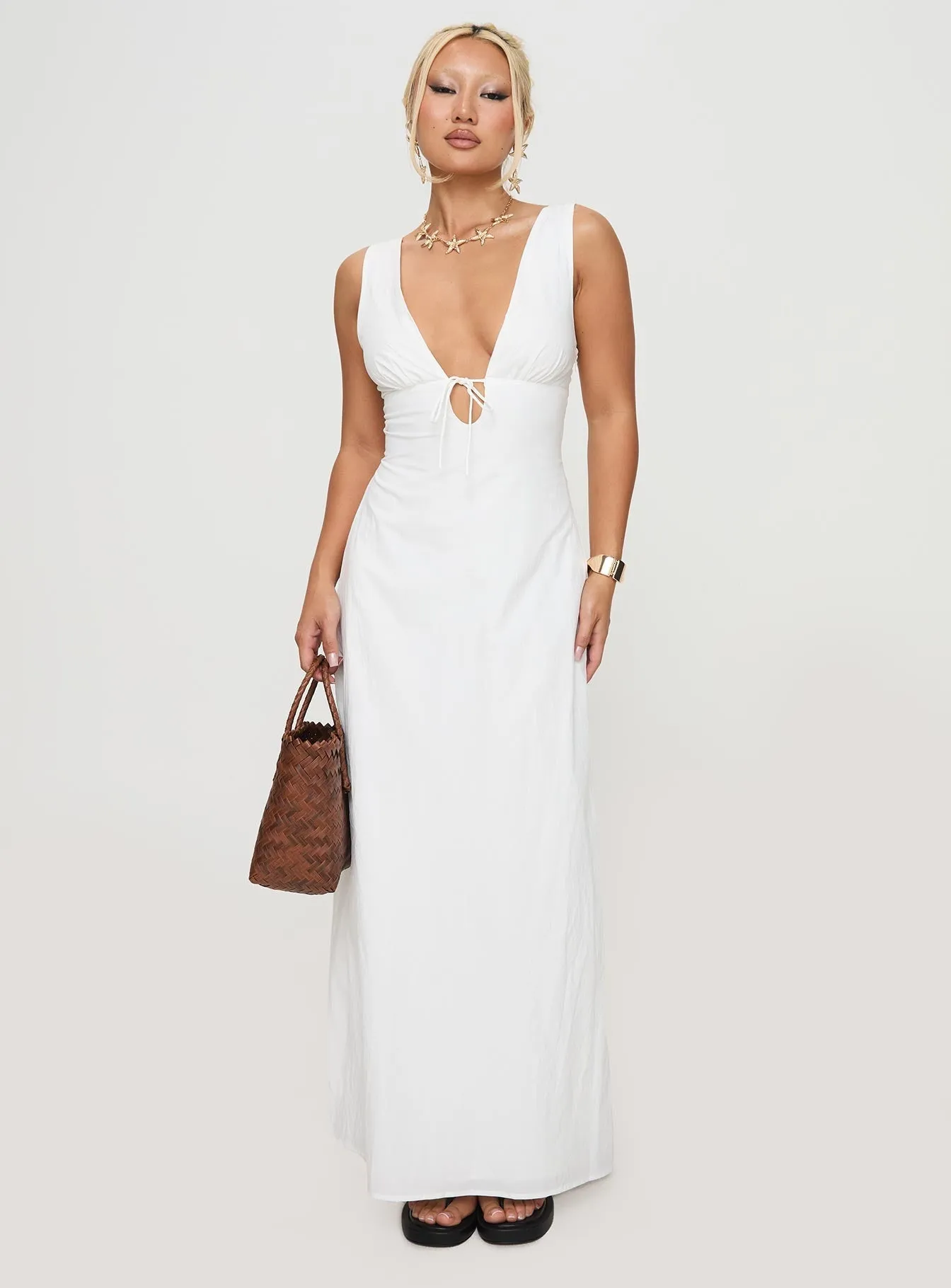 Tulip Glow Cullman Maxi Dress White