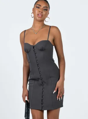 Runway Vibe Archette Corset Mini Dress Slate