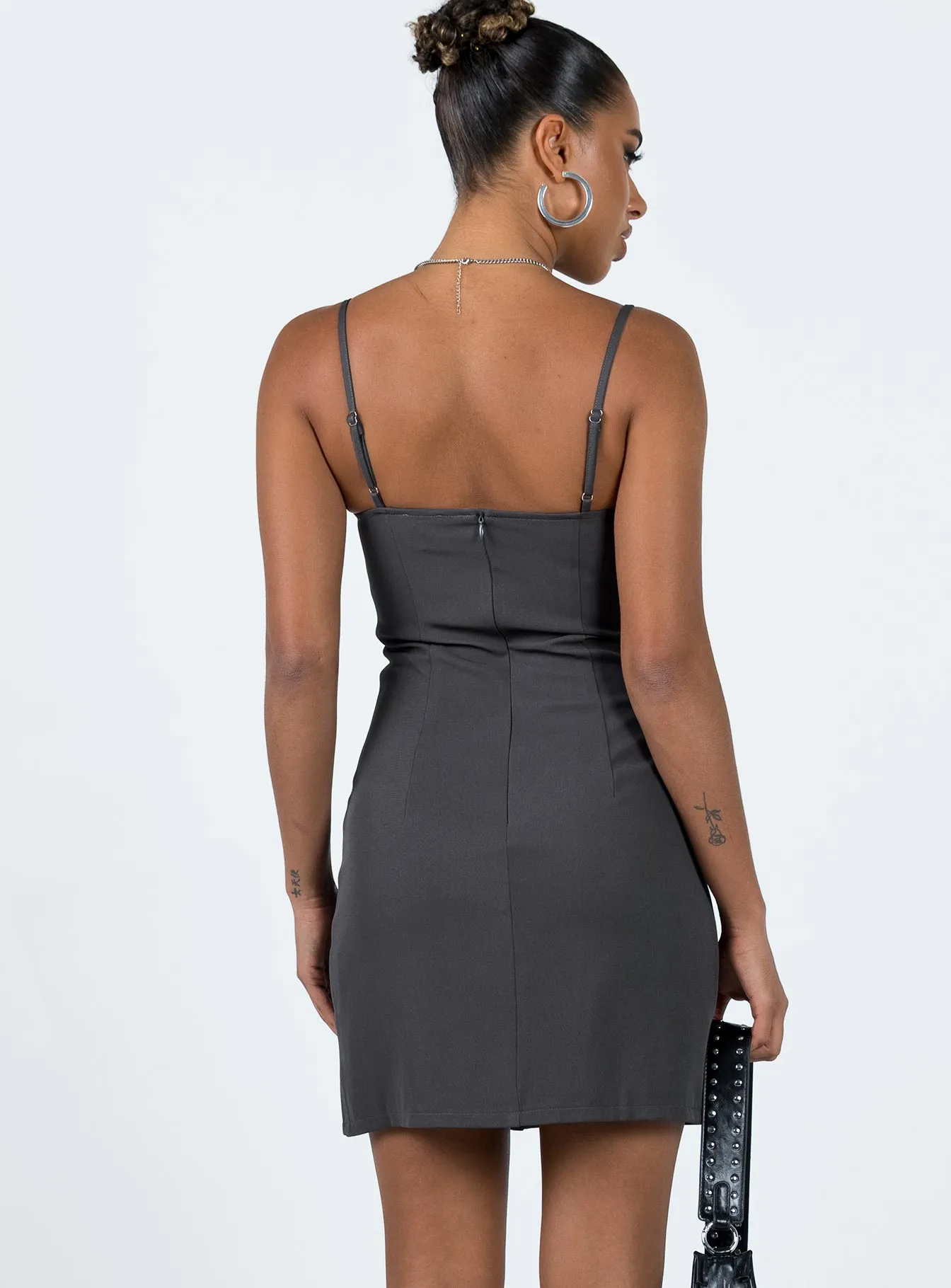 All Season Wear Archette Corset Mini Dress Slate
