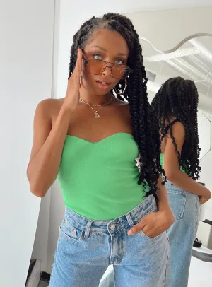 Aston Strapless Bodysuit Green Urban Model