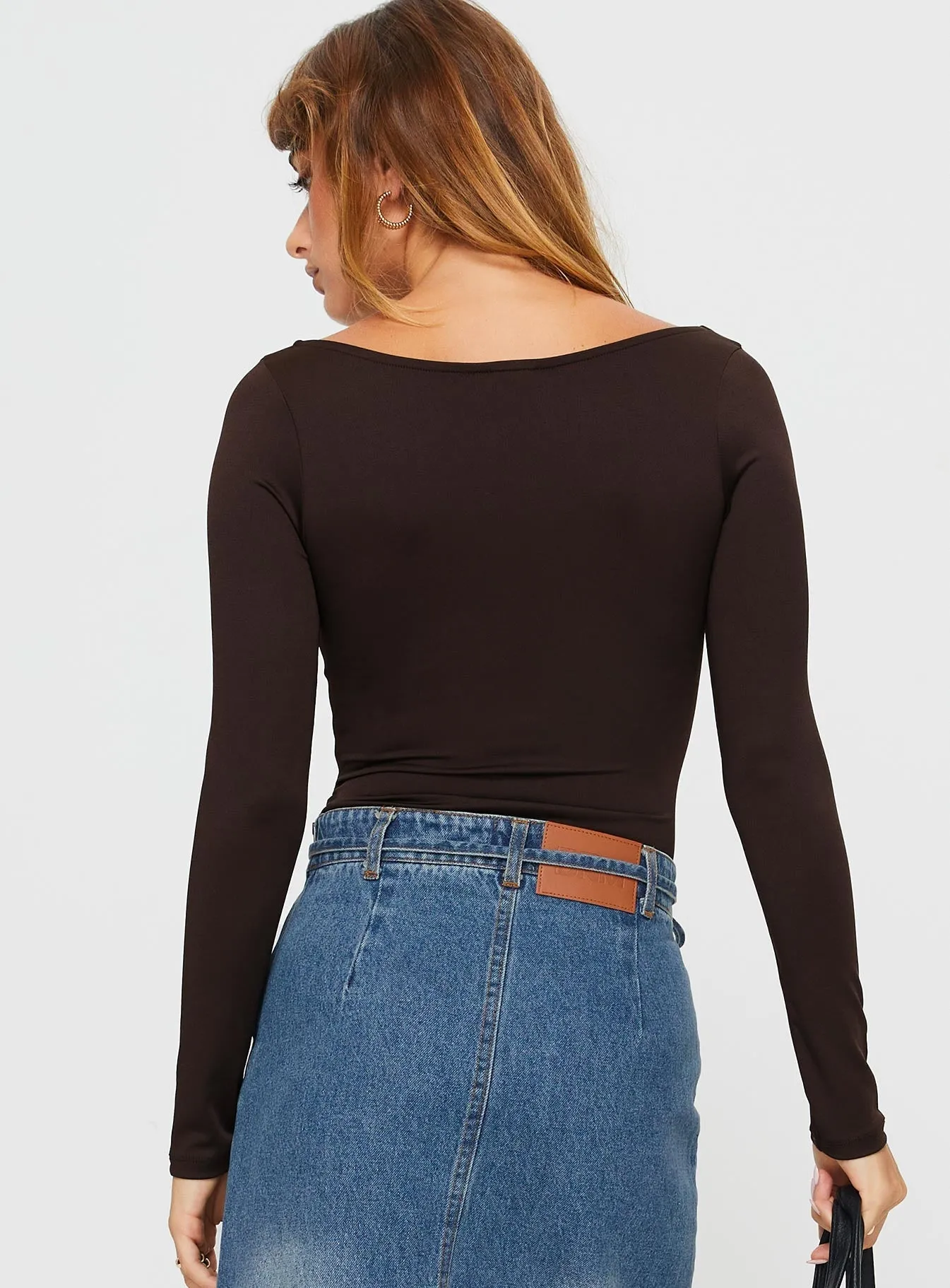 Ellery Bodysuit Brown Shopping Essential Holiday Trendy