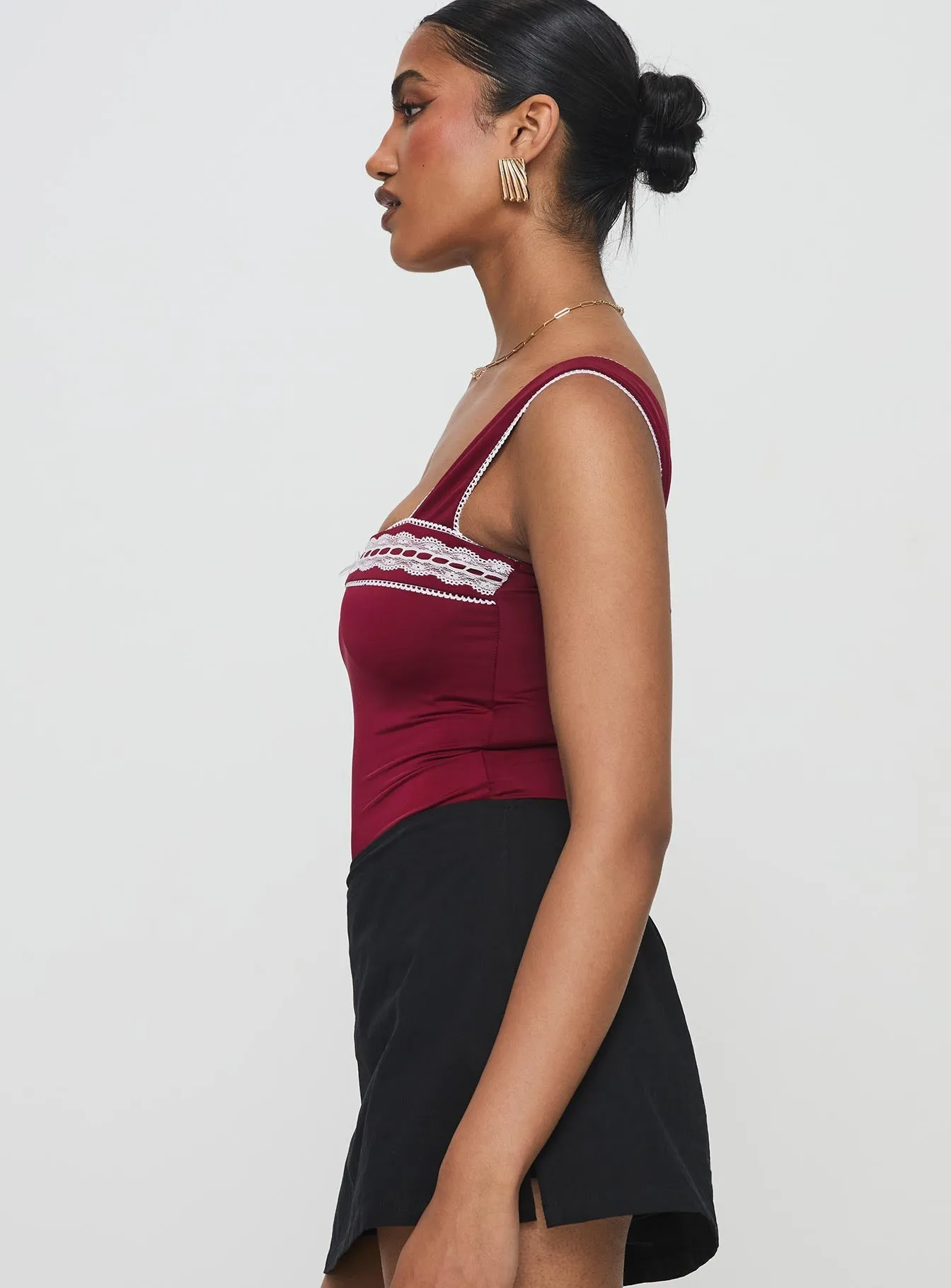 Keating Bodysuit Burgundy Dinner Kids