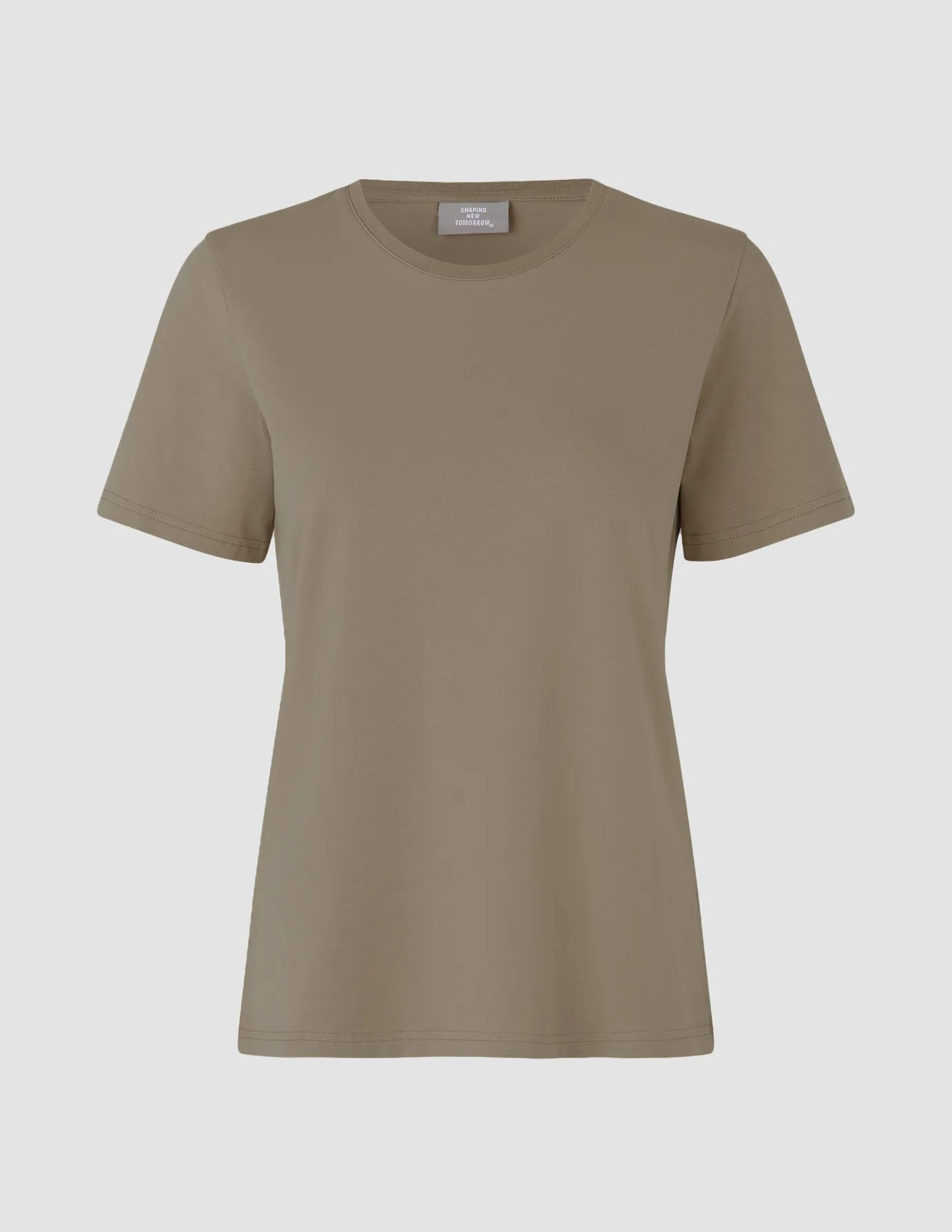 DoubleLayered Fabric Metro Edge Supima Autograph T-shirt Latte