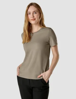 Supima Autograph T-shirt Latte Flight Fit Power Vibe