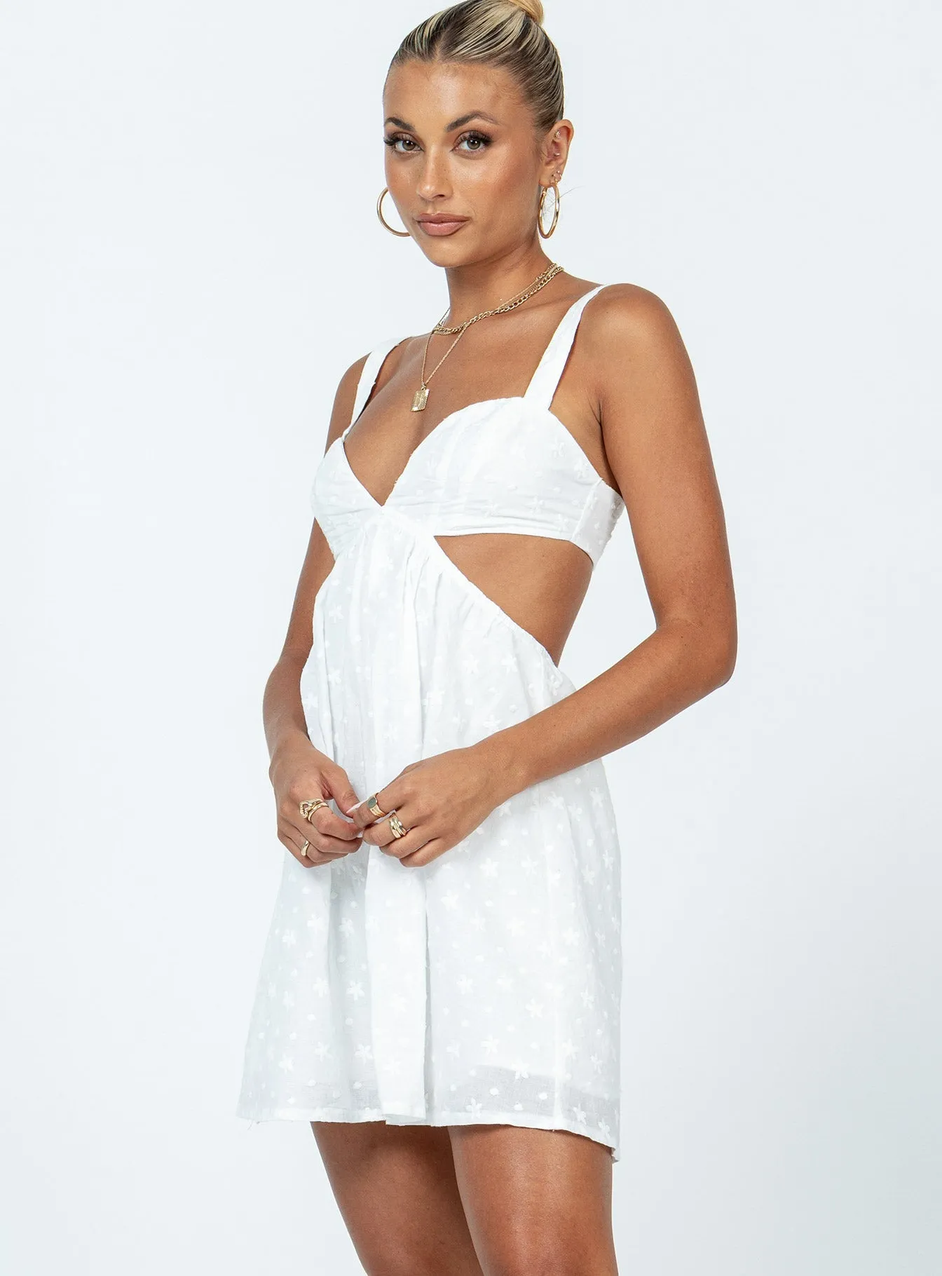 Body Hug Khalia Mini Dress White