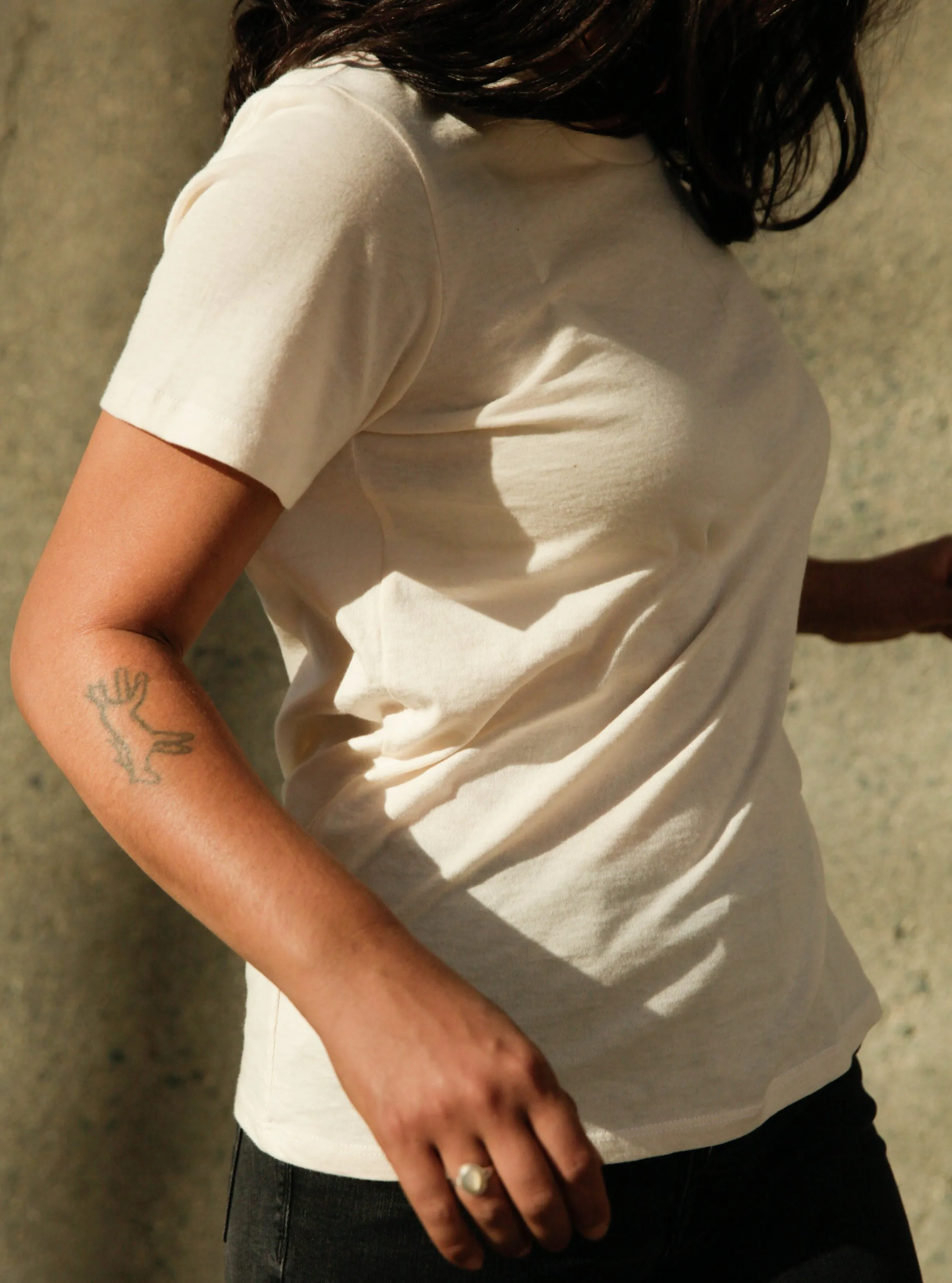 CrossBackStructure Fairy Touch Women's Organic Crew Tee - Natural