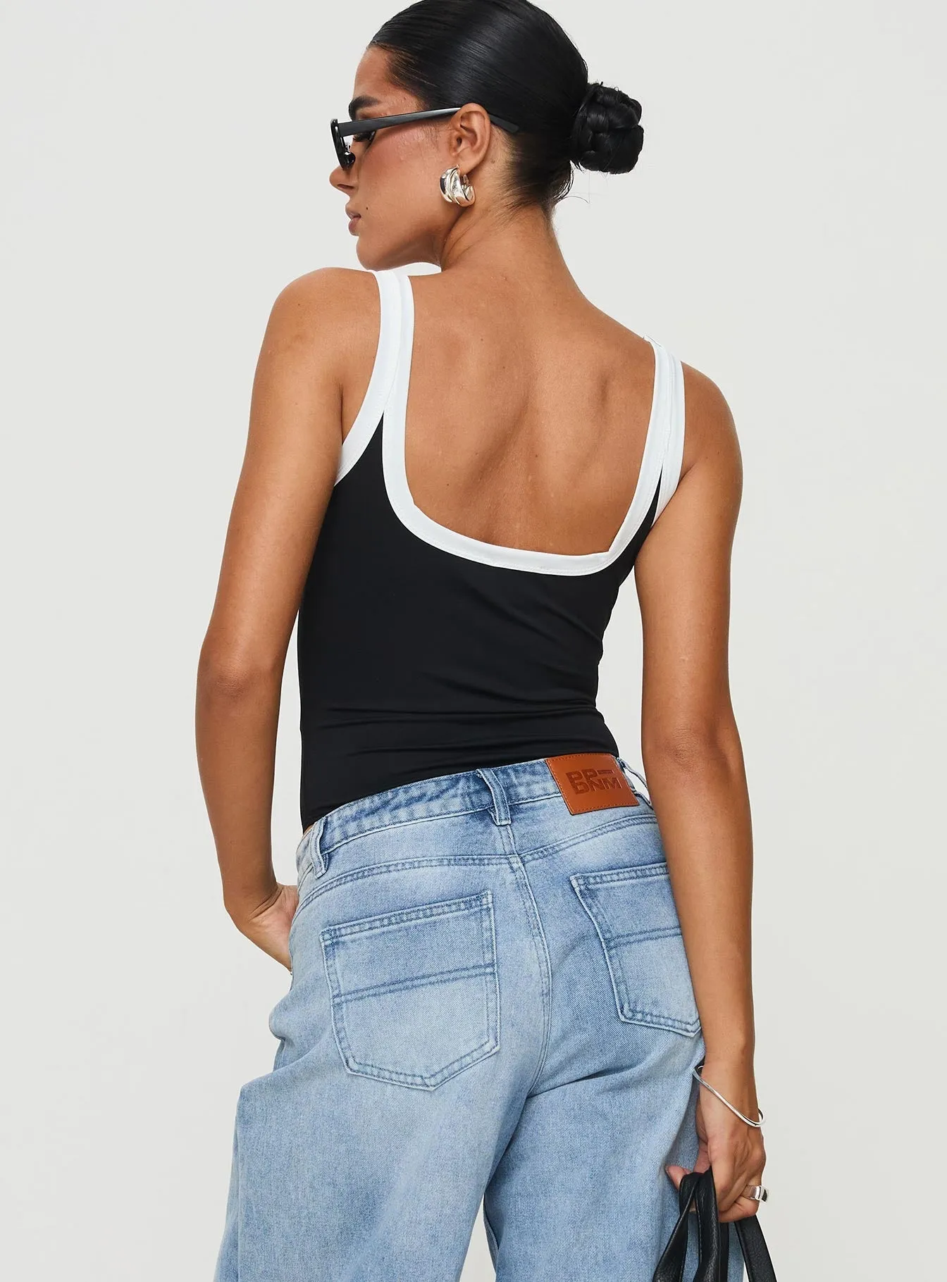 Relax Modern Relaxed Basic Astrea Bodysuit Black / White