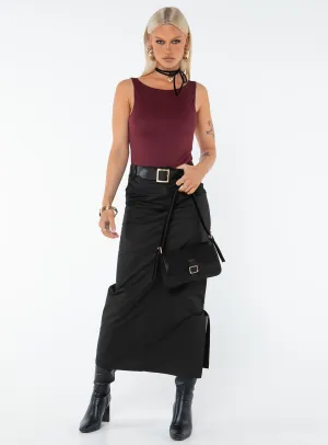 Coomba Backless Bodysuit Burgundy Vivid Youth