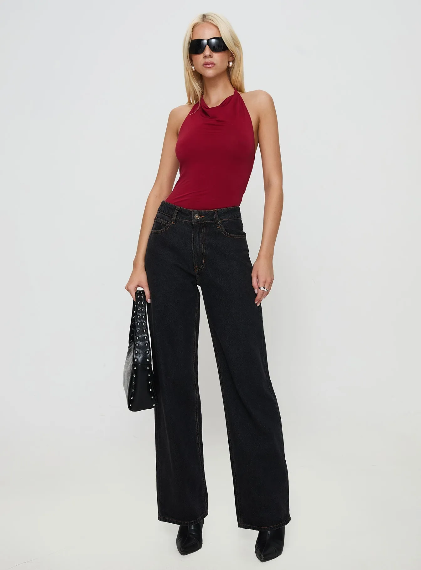 Festival Bold Training Sporty Imposter Bodysuit Cherry Red