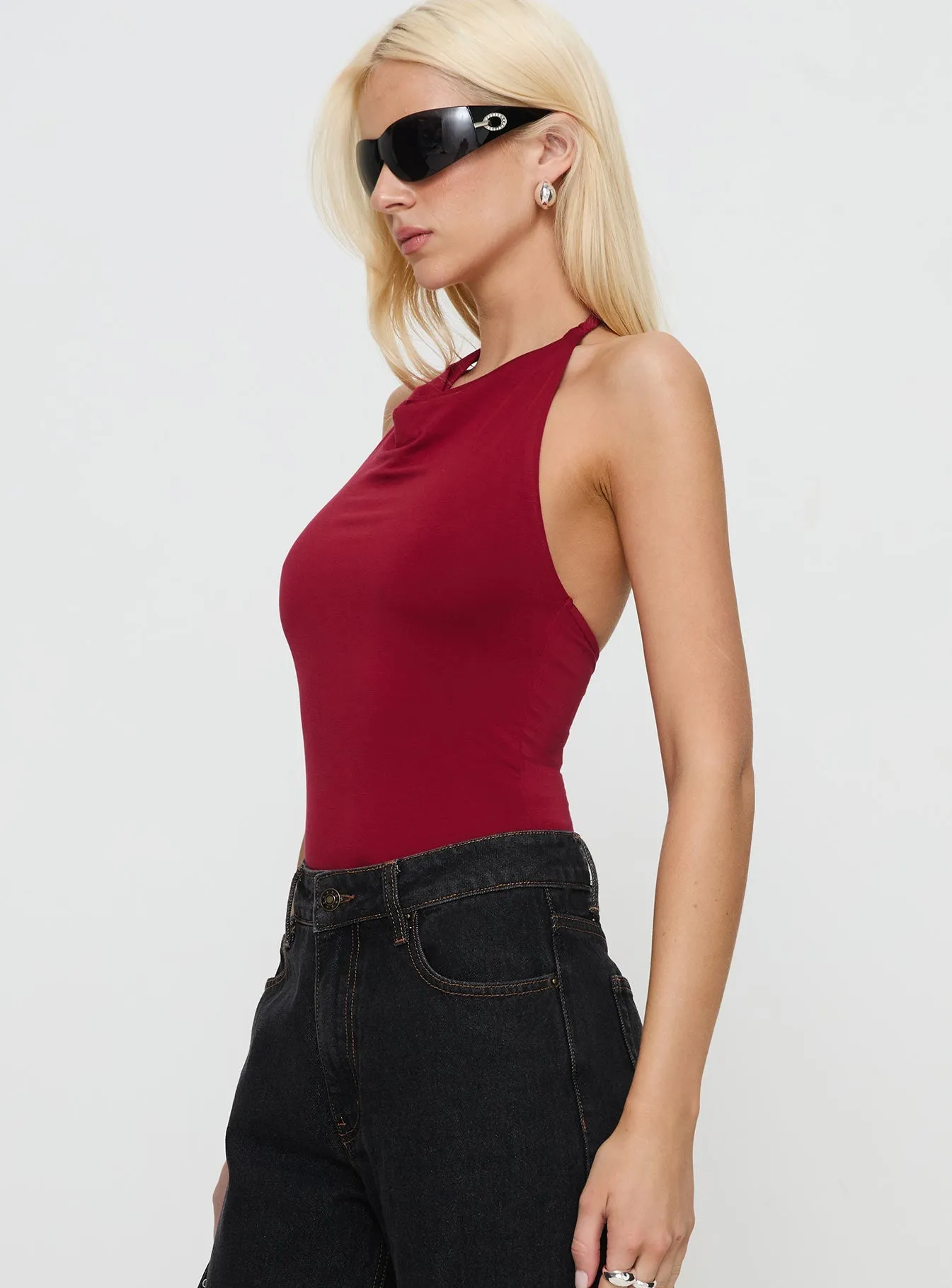 Imposter Bodysuit Cherry Red Stretch Men