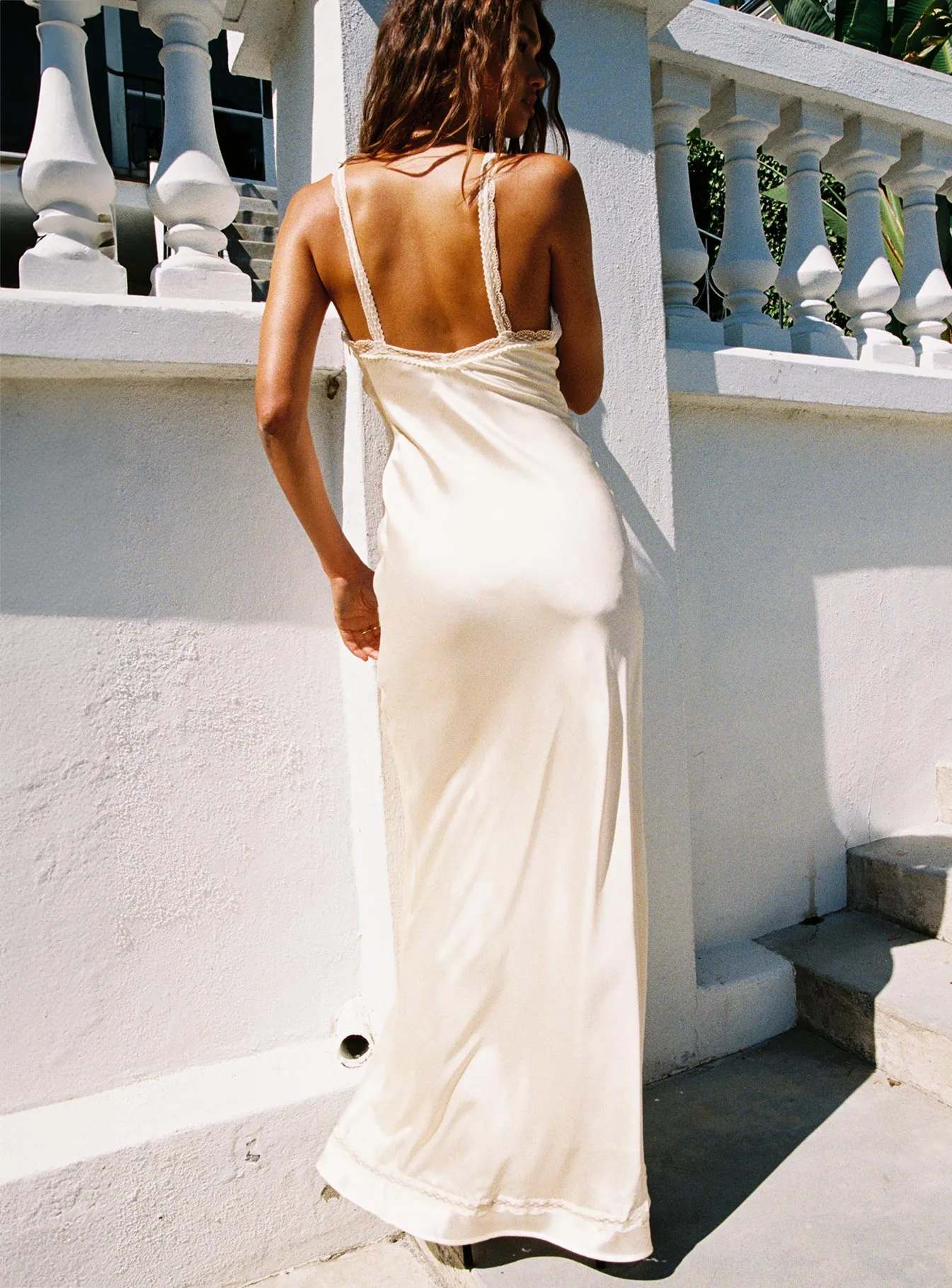 Aphrodyte Lace Maxi Dress Cream Topaz Shine The relaxed fit of this maxi dress ensures all-day comfort while maintaining a stylish look