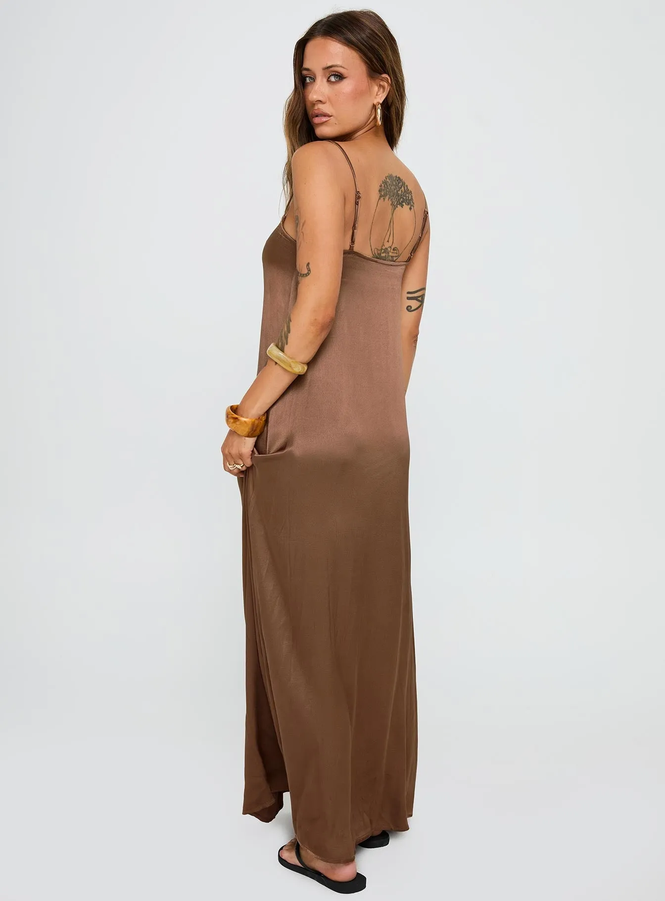 Beautiful event maxi Apple Cider Maxi Dress Brown