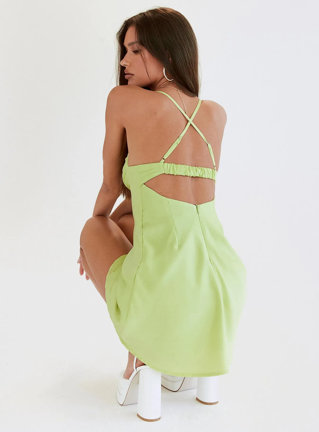 On Trend Glendon Mini Dress Green
