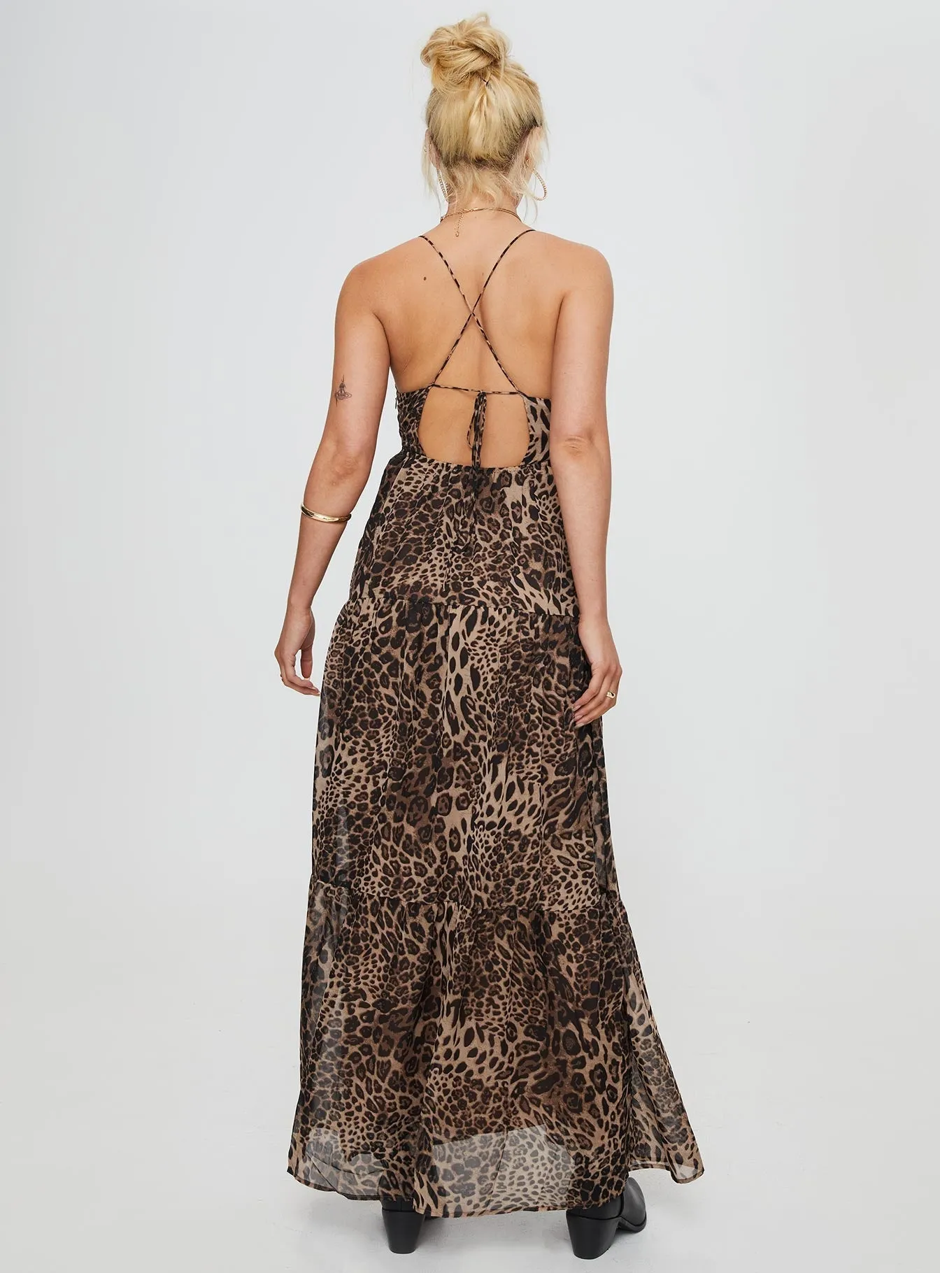Village Path Chelsea Maxi Dress Brown