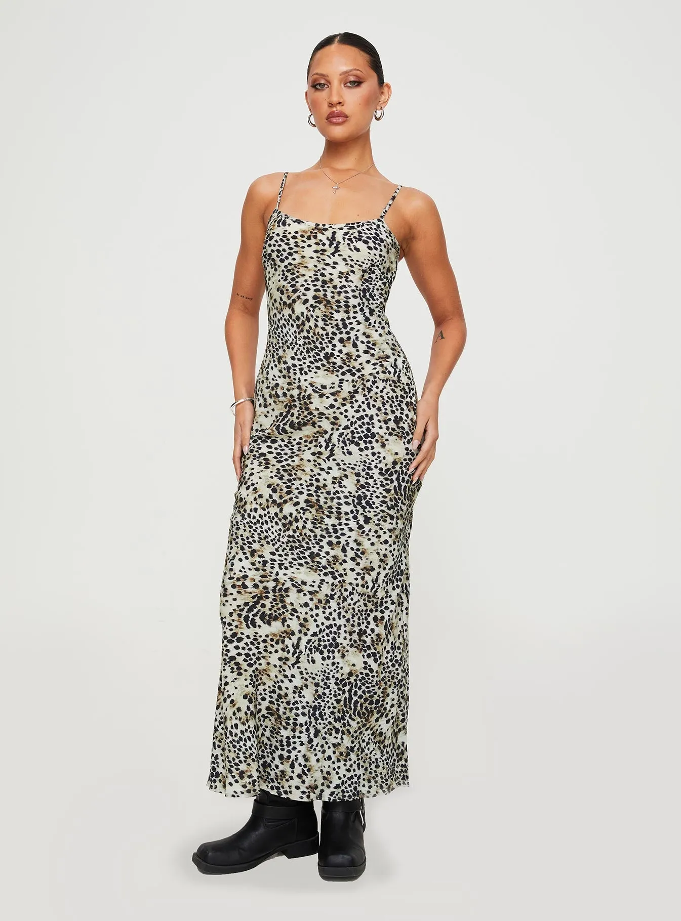 Linen Drapes Karamu Maxi Dress Print Multi