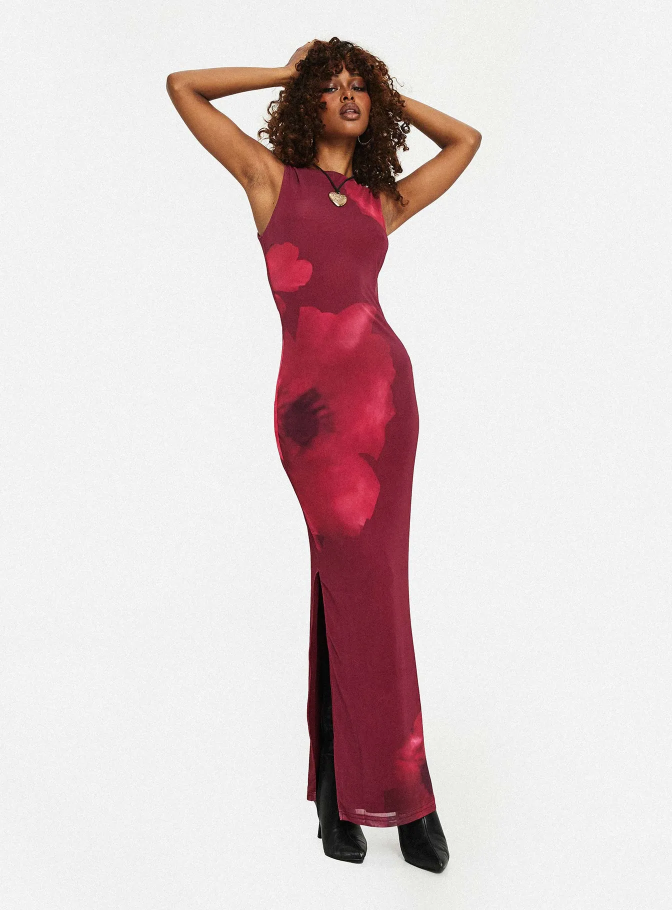 Rudy Maxi Dress Burgundy Comfortable event wear
