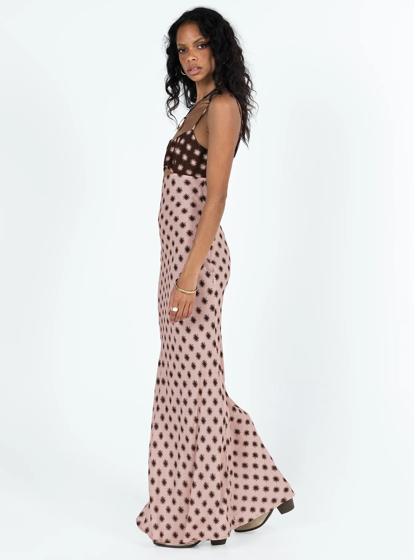 Freda Maxi Dress Pink Silk Glow