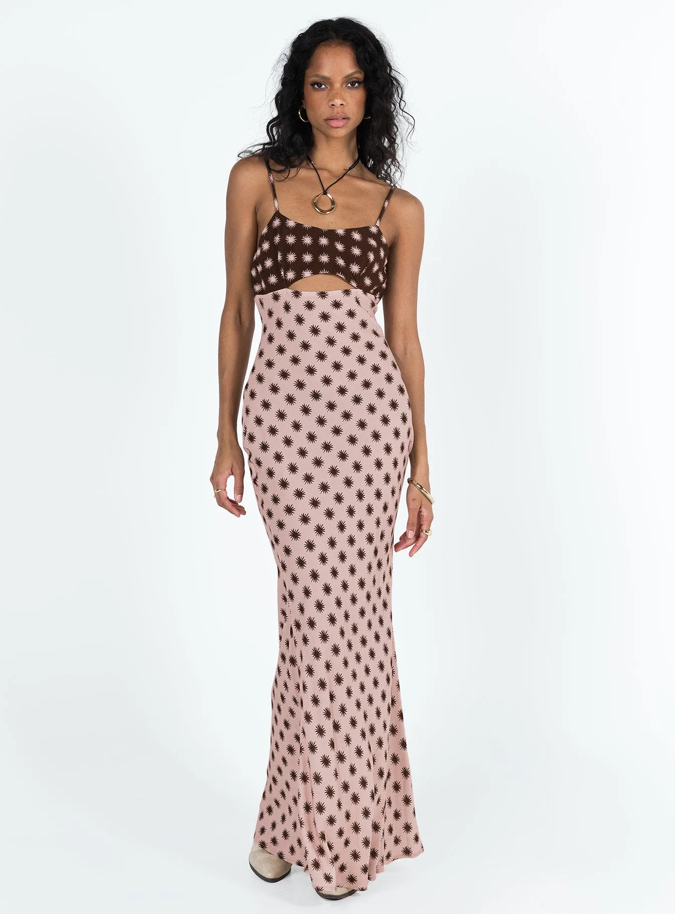 Mermaid Cut Freda Maxi Dress Pink