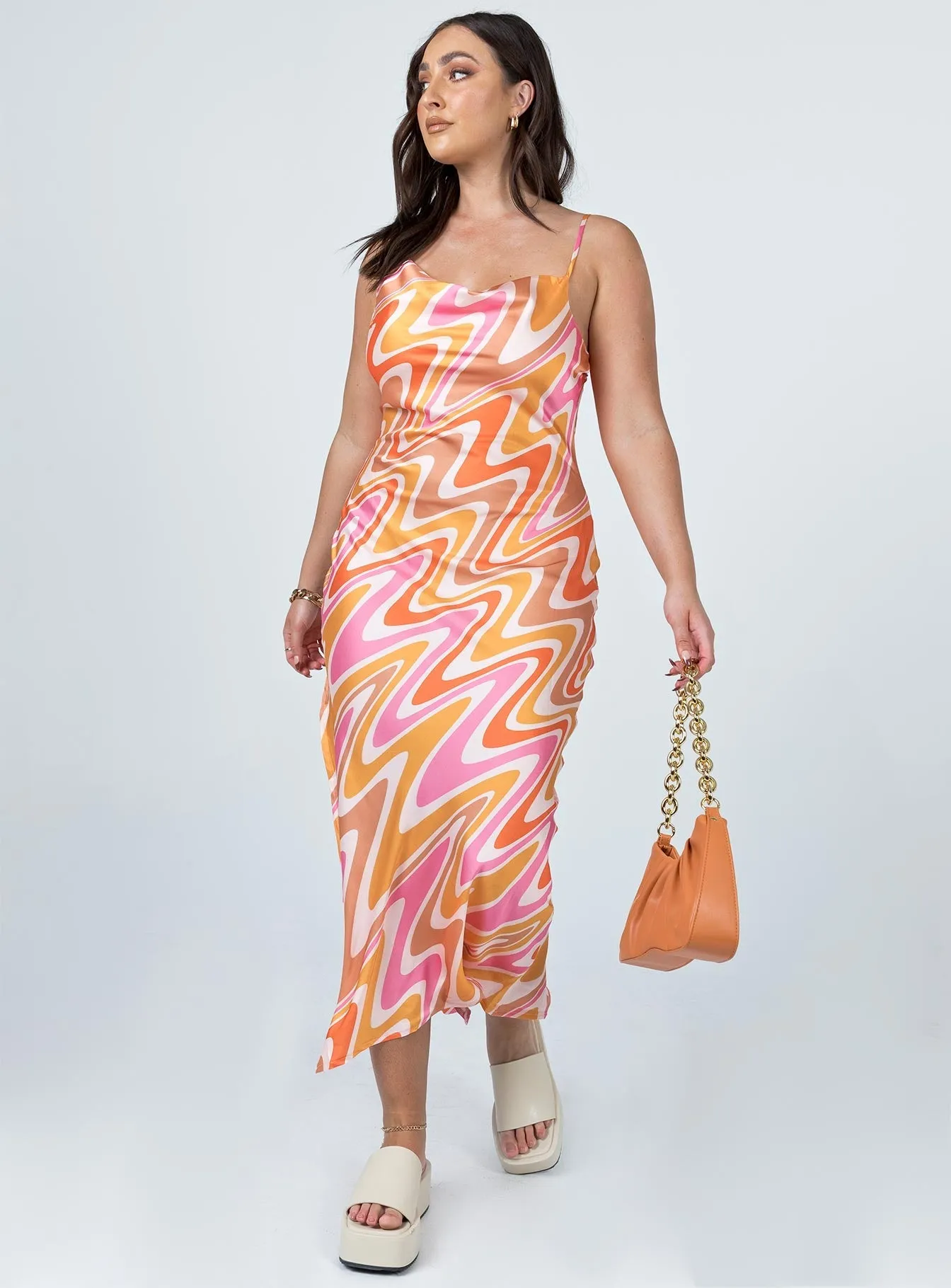 Morning Glow Zamora Maxi Dress Orange / Pink