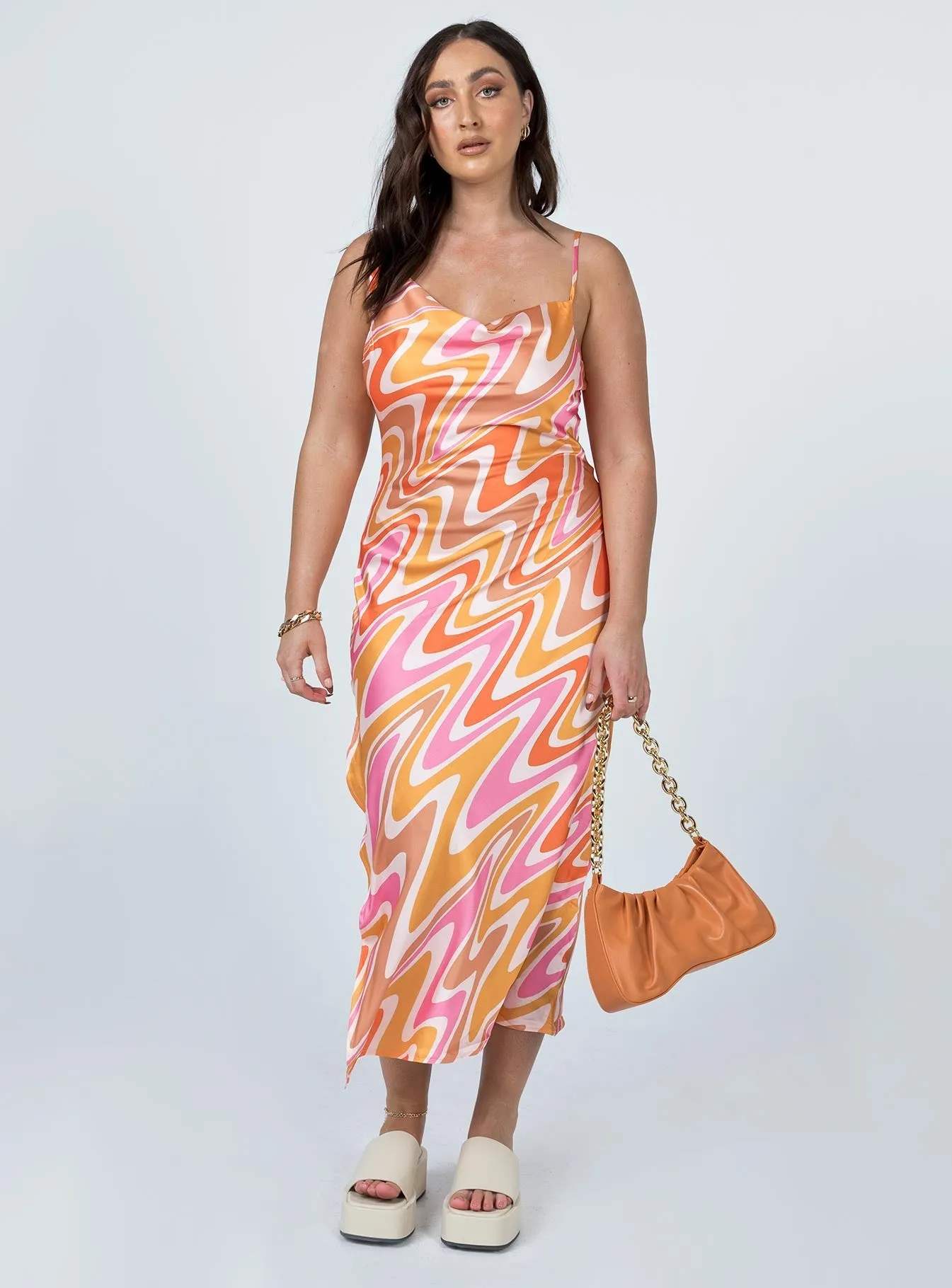 Steel Frame Zamora Maxi Dress Orange / Pink
