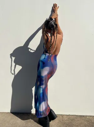 Knox Maxi Dress Blue Multi Timeless Glow