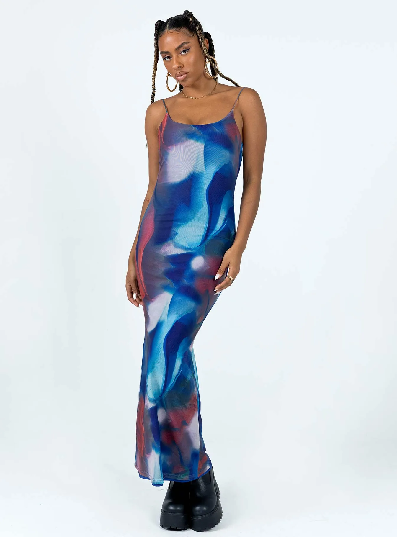 Island Trail Knox Maxi Dress Blue Multi