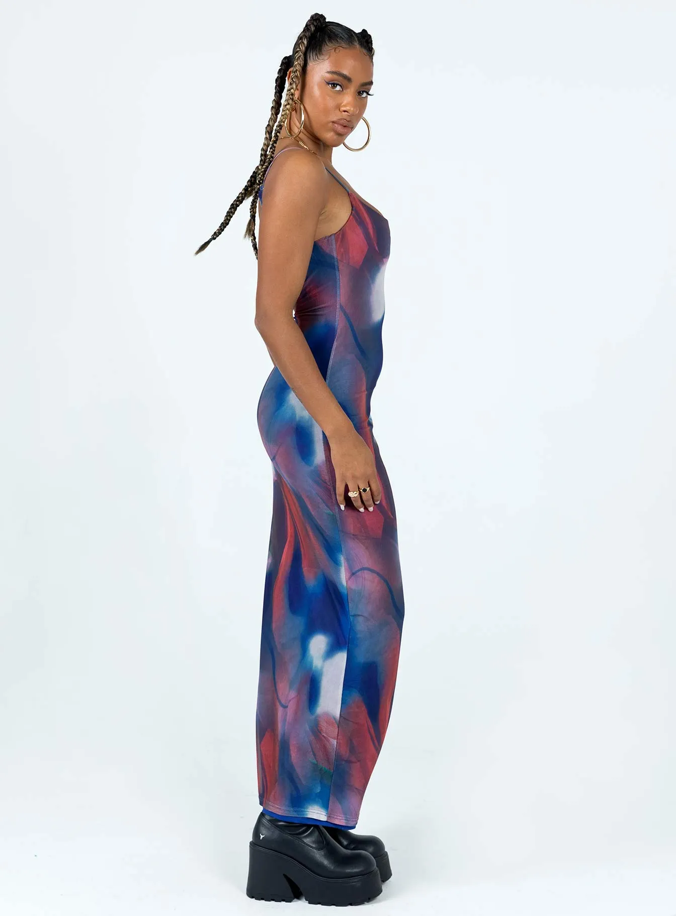 Knox Maxi Dress Blue Multi Wave Crest