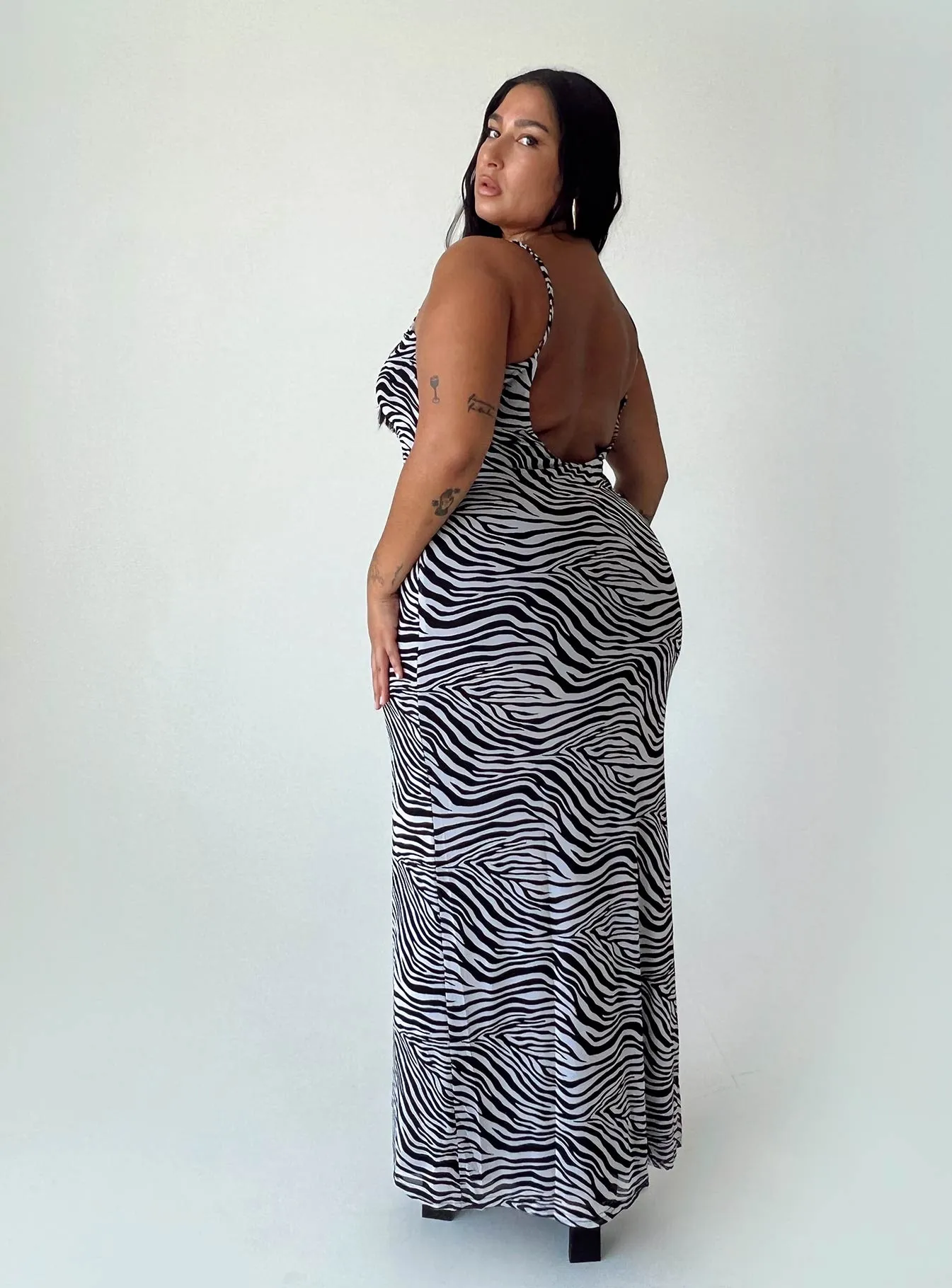Knox Maxi Dress Zebra Curve Its elegant silhouette adds a touch of sophistication to your everyday look Rock Shore