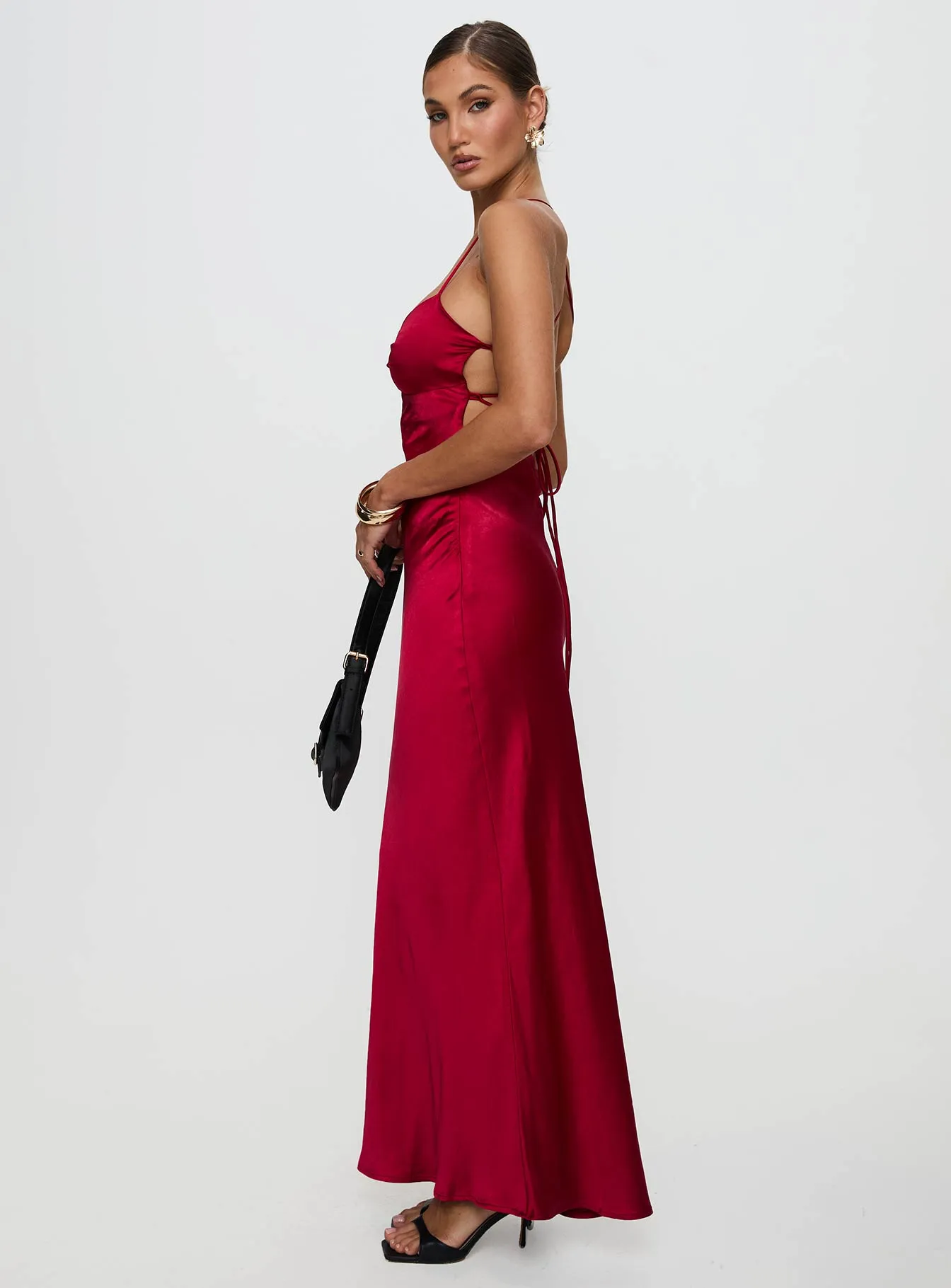 This maxi dress combines classic style with modern comfort for a timeless look Snow Field Kristelle Maxi Dress Red