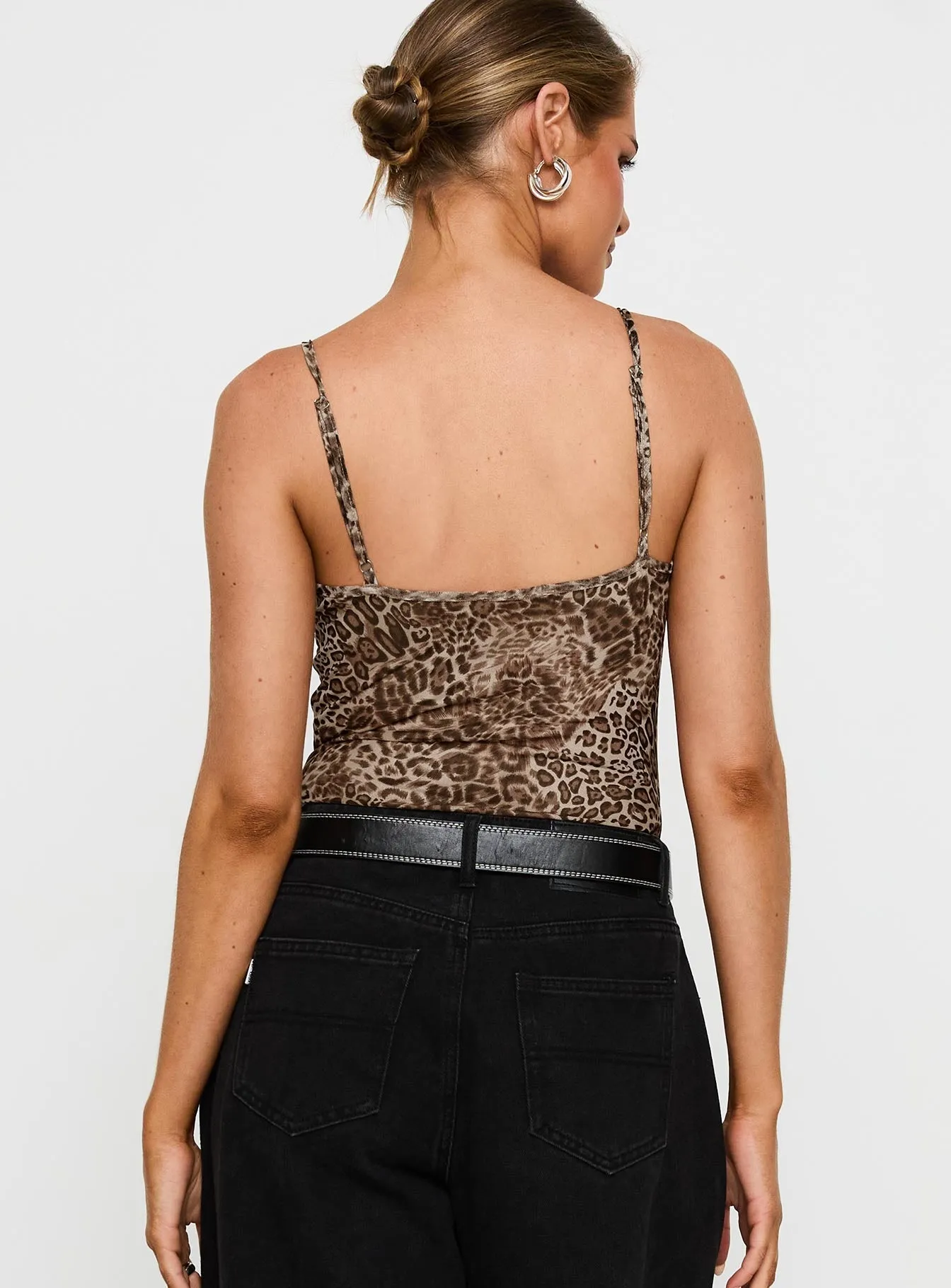 Elixia Bodysuit Leopard Date Stylish Breathable Traveler