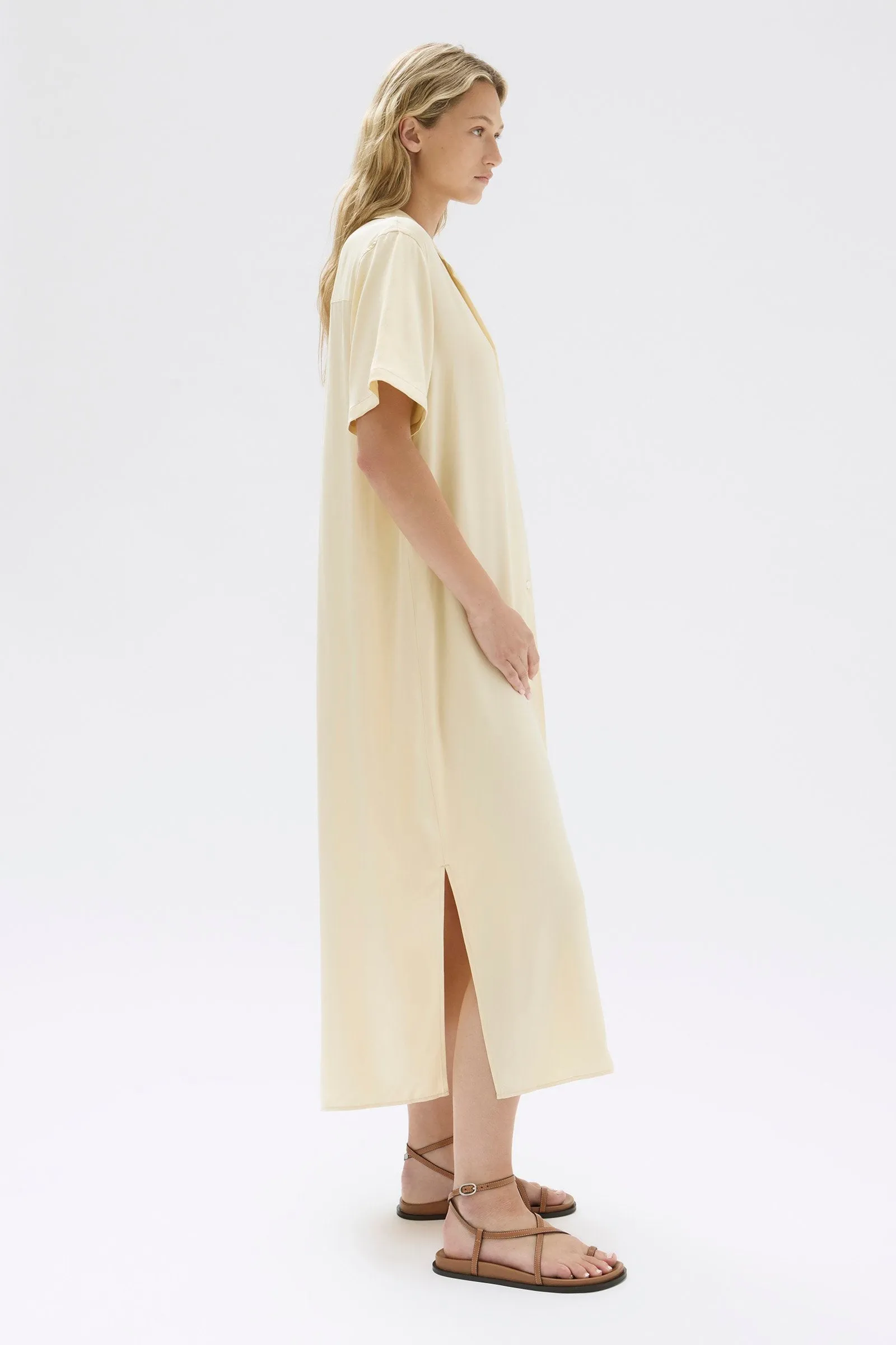 Breezy Fit Silk Resort Shirt Dress