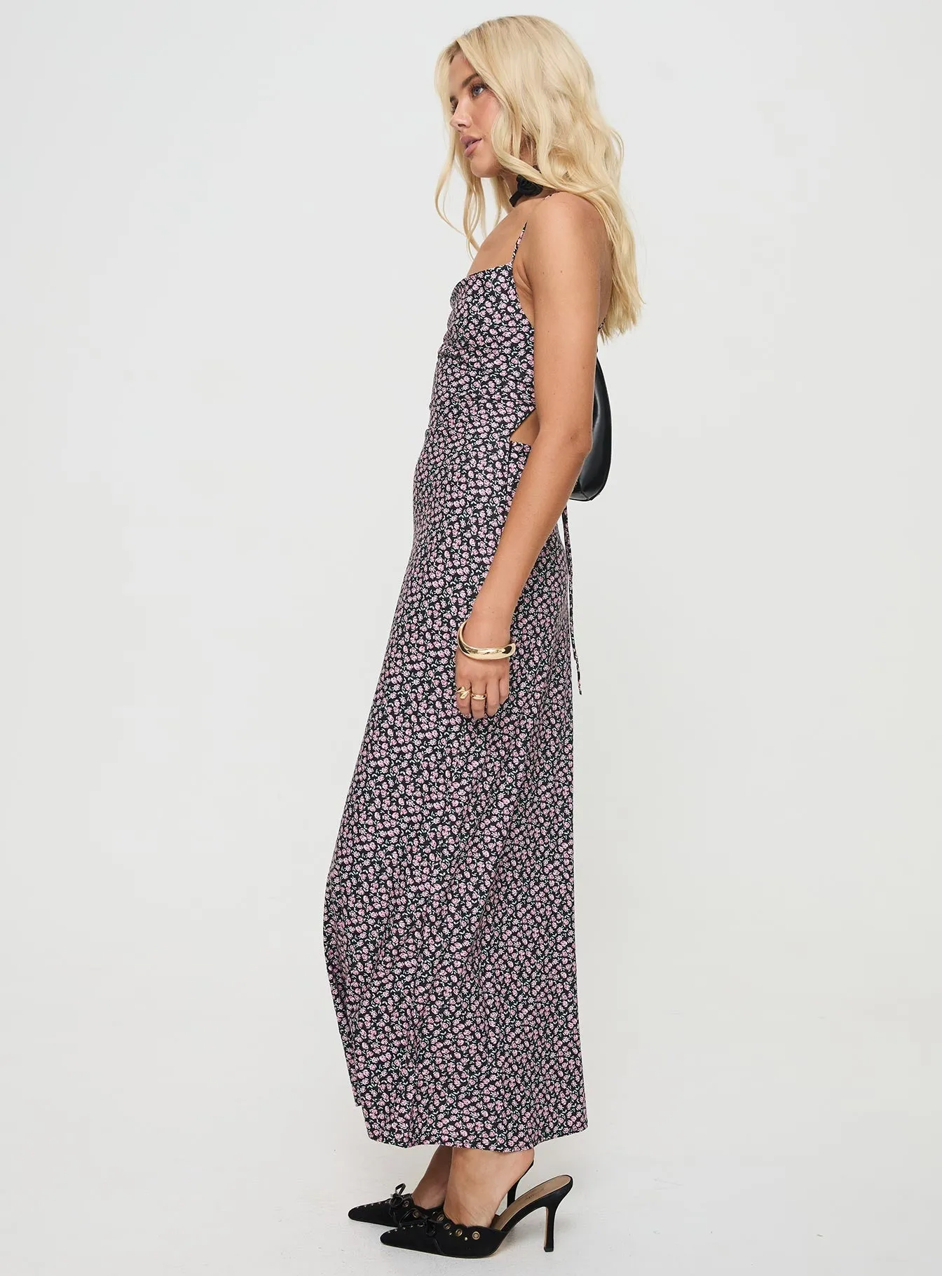 Loose Fit Laurent Maxi Dress Black Floral