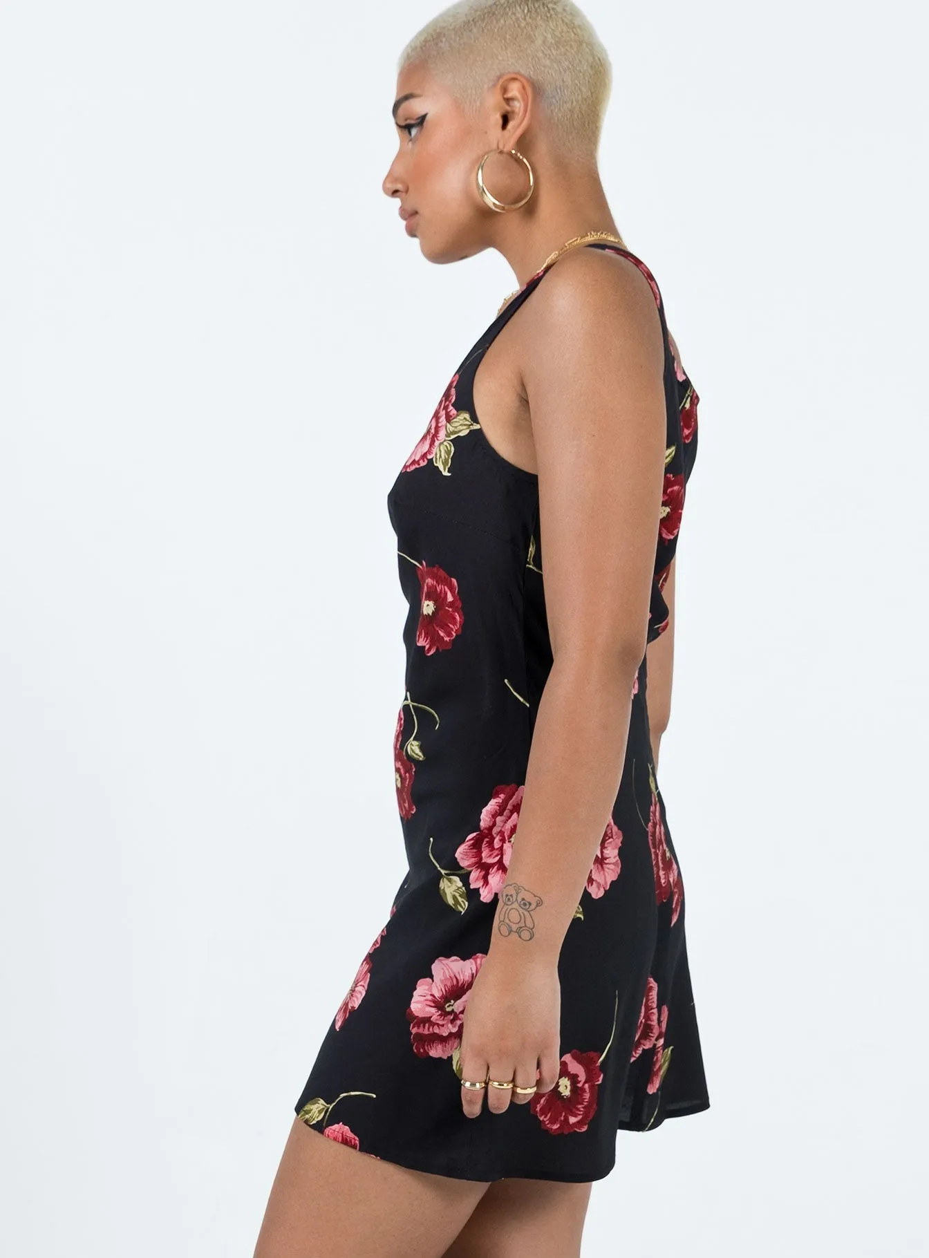 Relaxed-fit day mini Shelli Vintage Floral Mini Dress Black / Multi