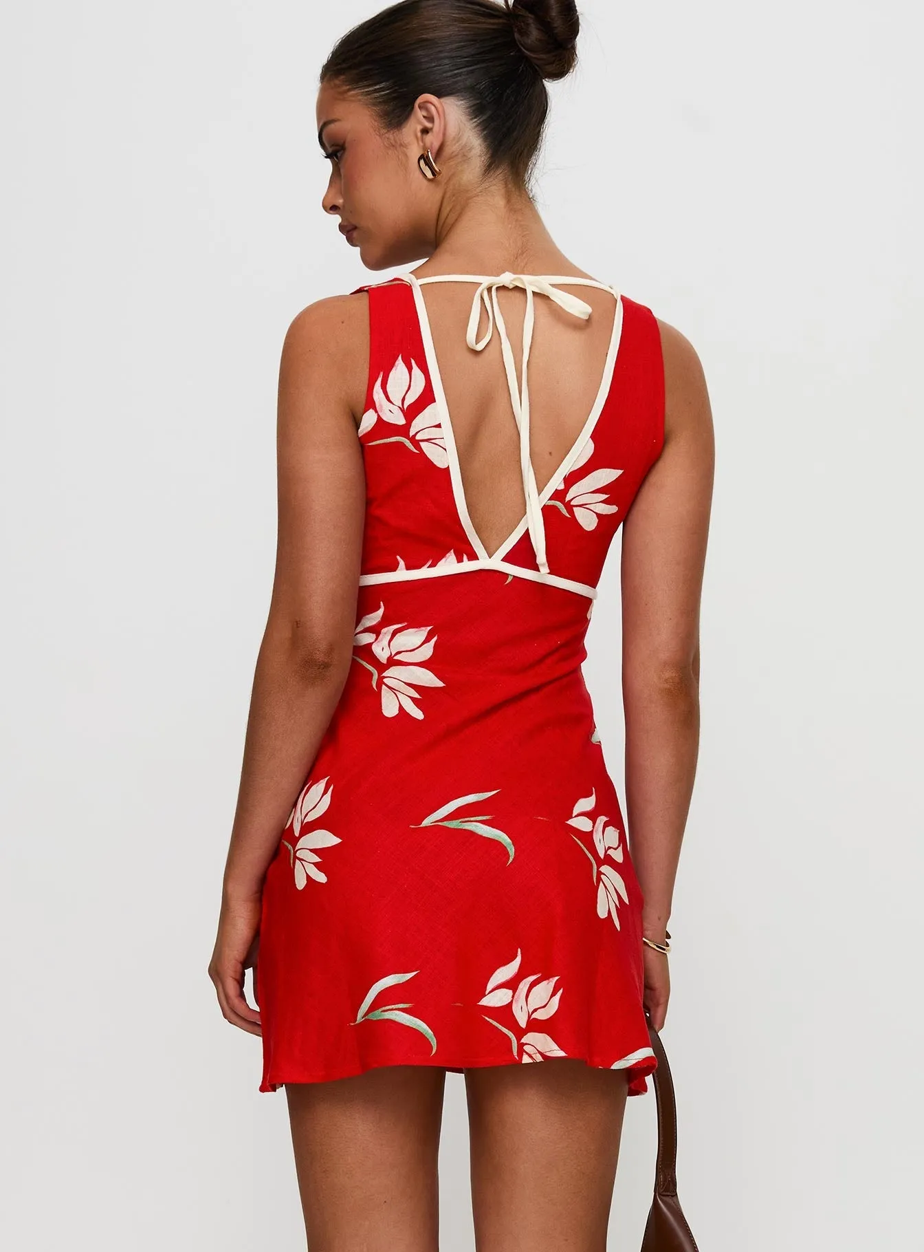 Juli Mini Dress Red Floral Stylish Wear