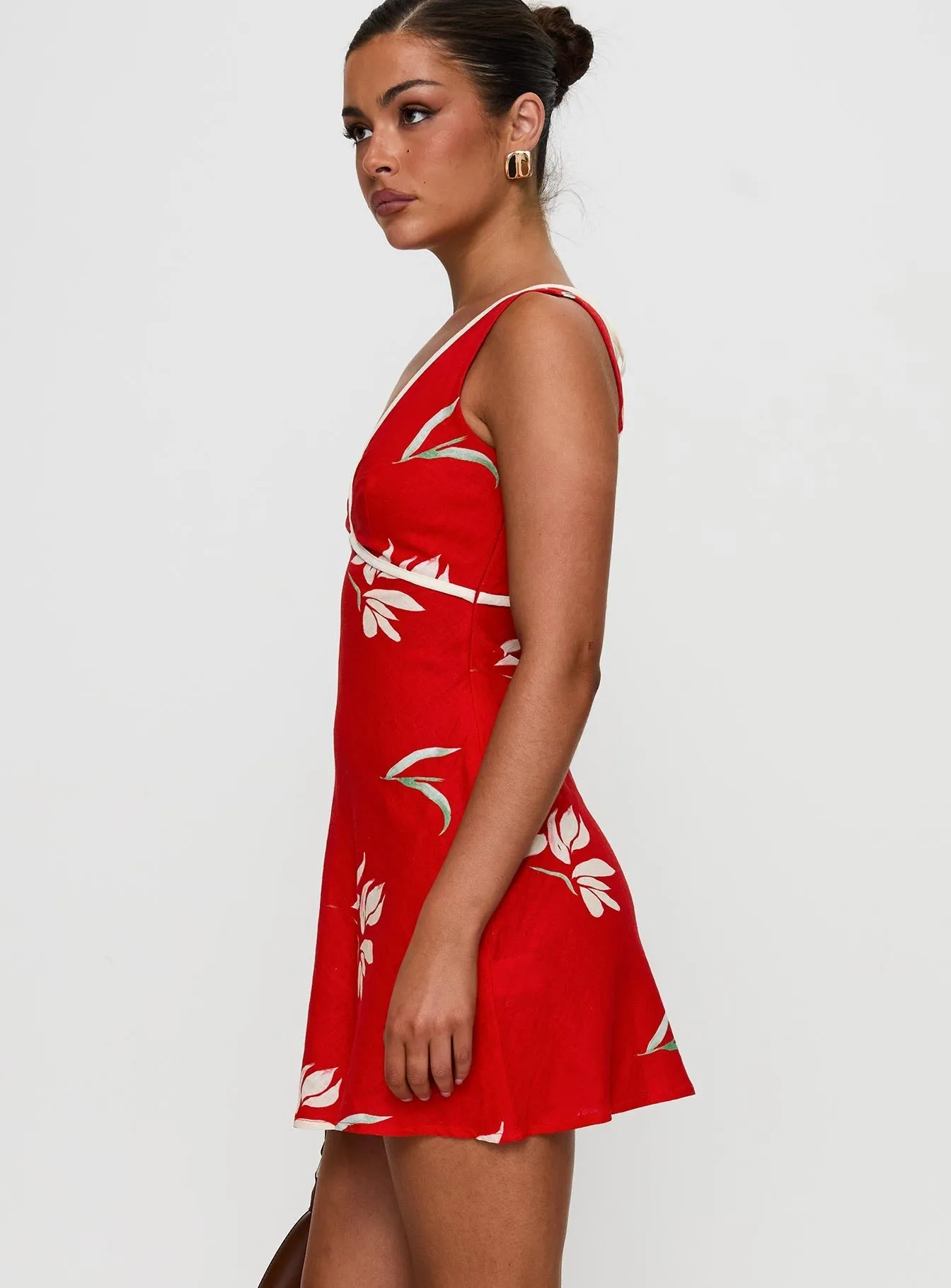 fun mini Trendy Wearable Juli Mini Dress Red Floral